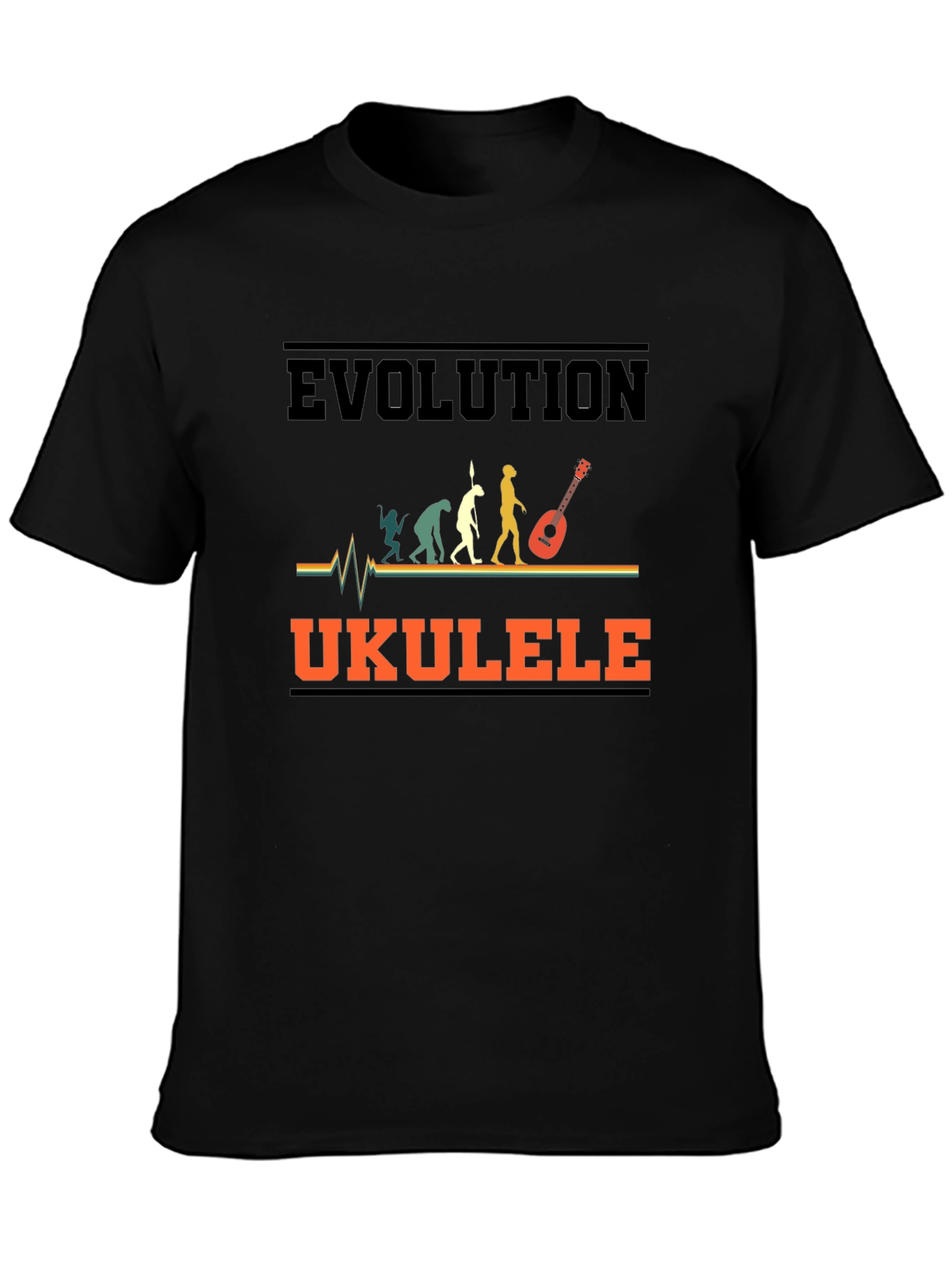 Evolution Ukulele T-Shirt Funny Music Lover Tee