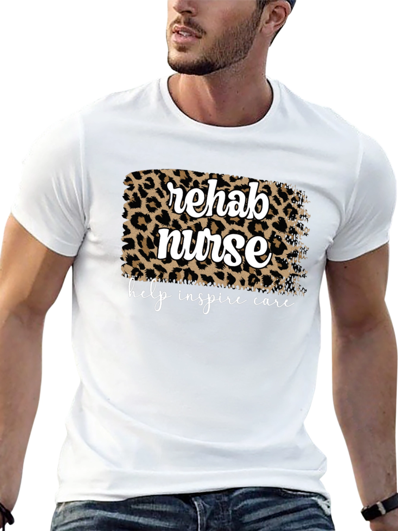 Rehab Nurse Leopard Print T-Shirt
