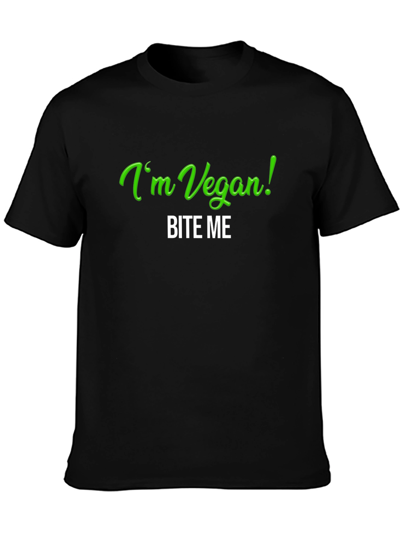 Vegan Bite Me T-Shirt - Black Tee