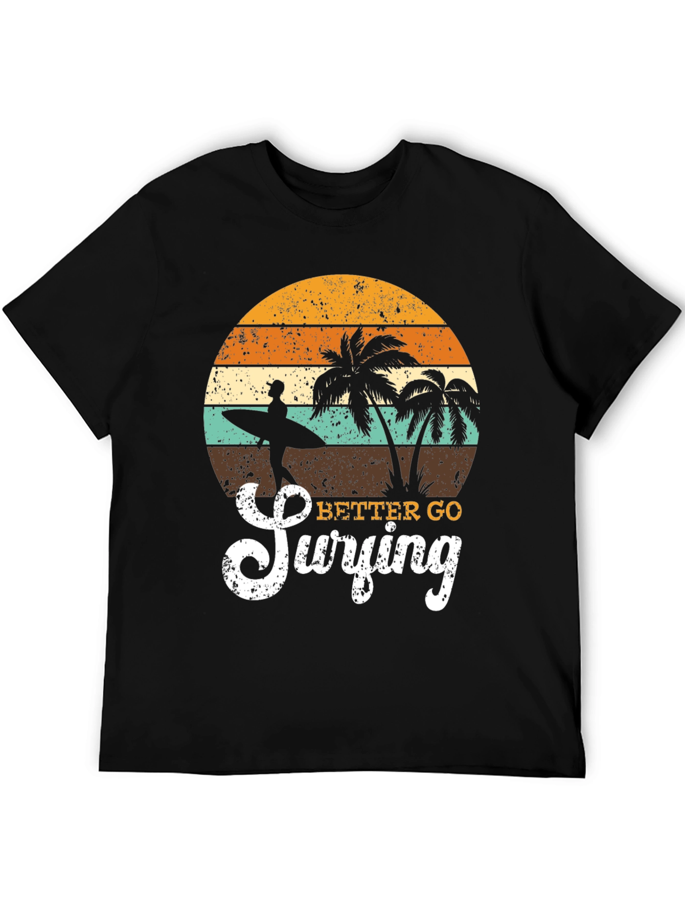 Retro Surfing T-Shirt - Beach Vibes