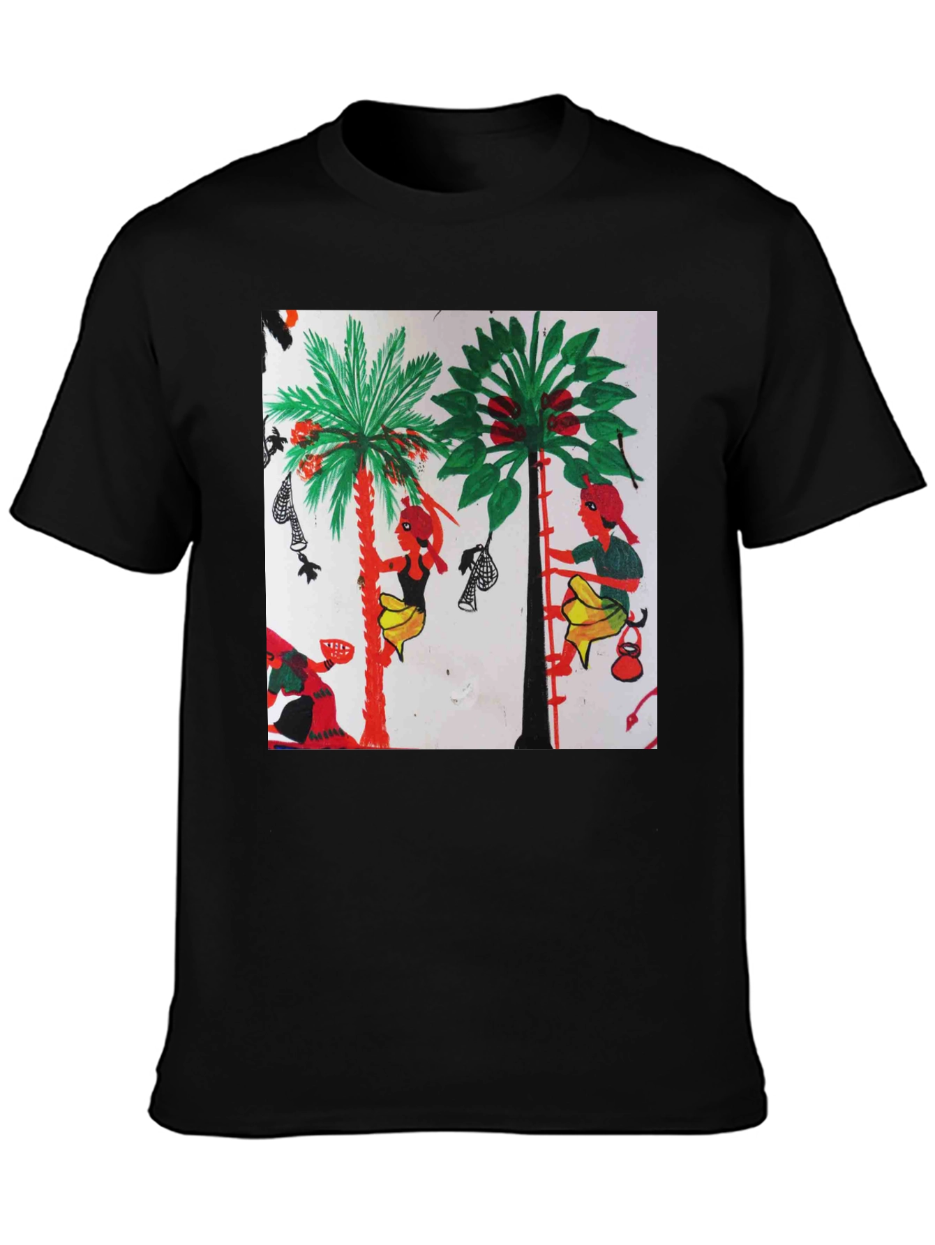 Artistic Print Black T-Shirt