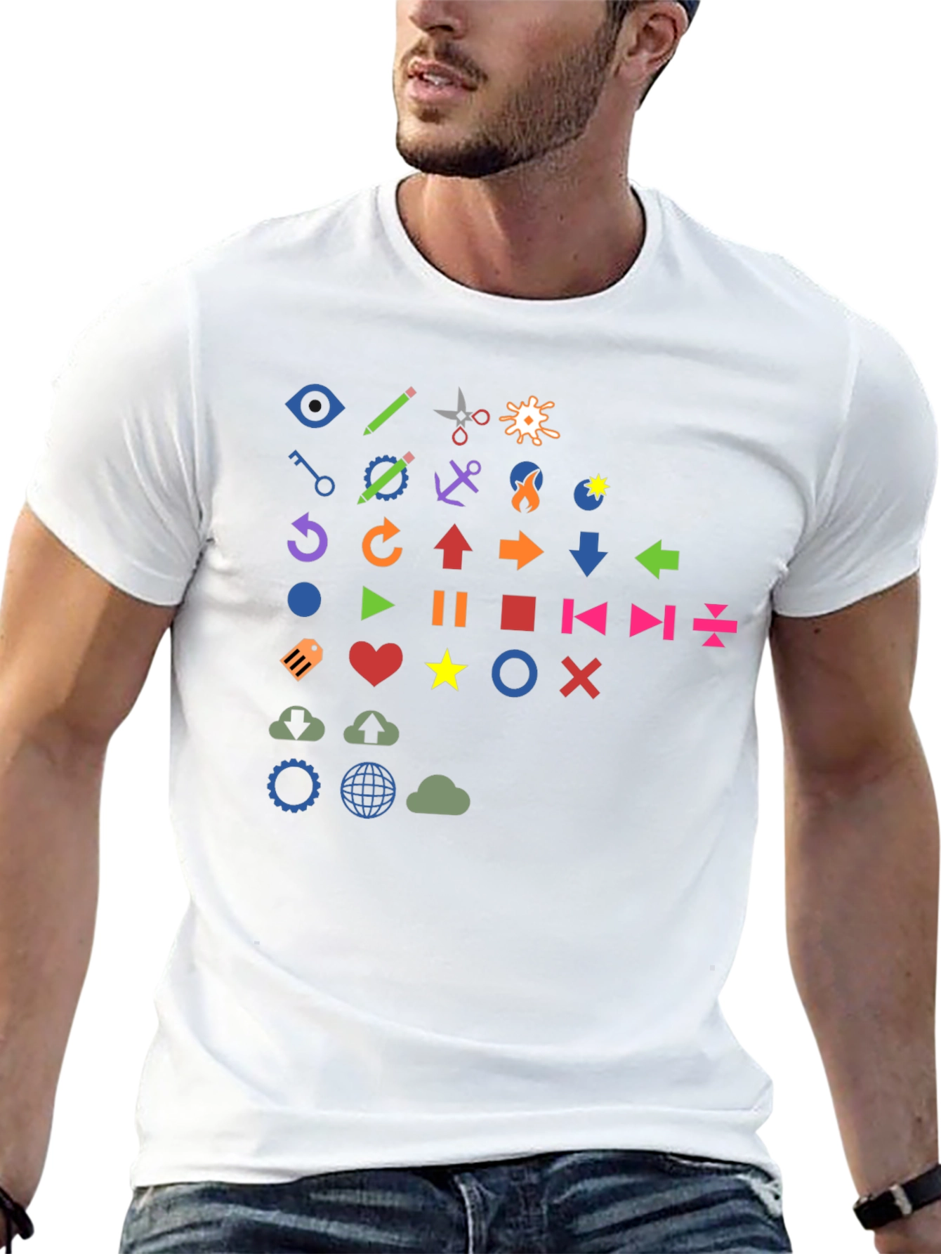 Fun Icon Graphic Print T-Shirt