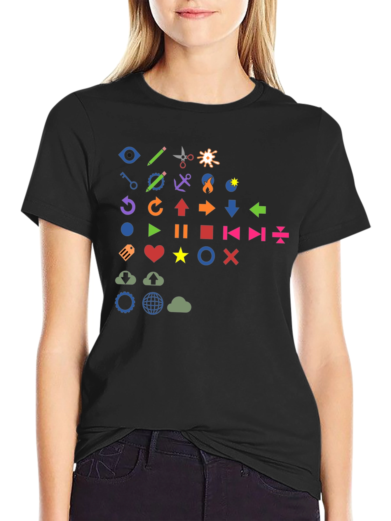 Fun Icon Graphic Print T-Shirt