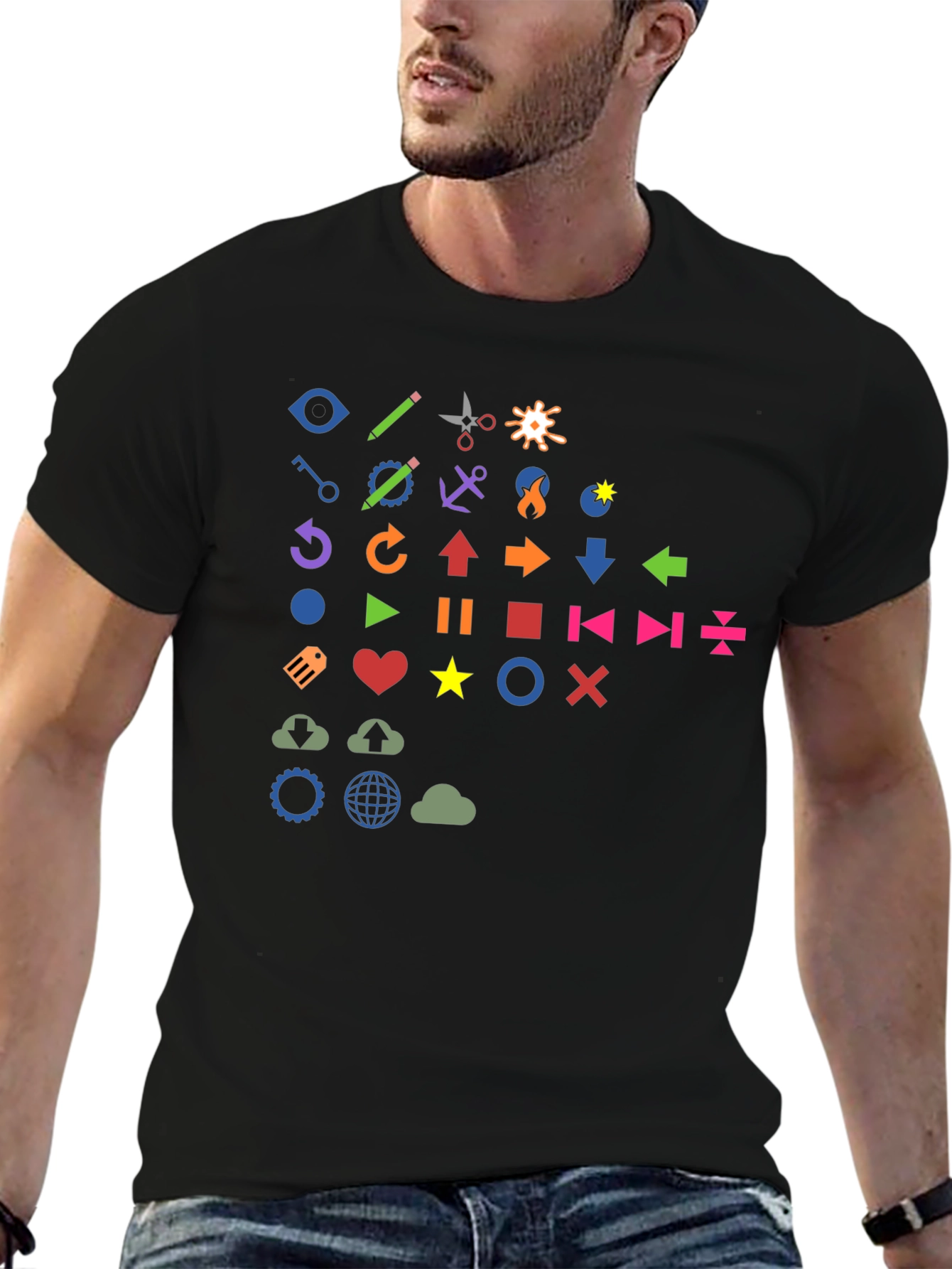 Fun Icon Graphic Print T-Shirt