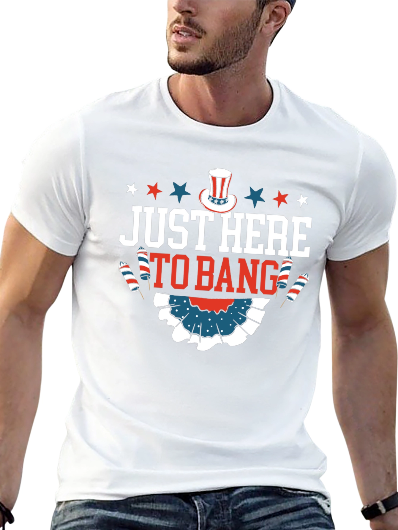 Just Here to Bang Graphic T-Shirt