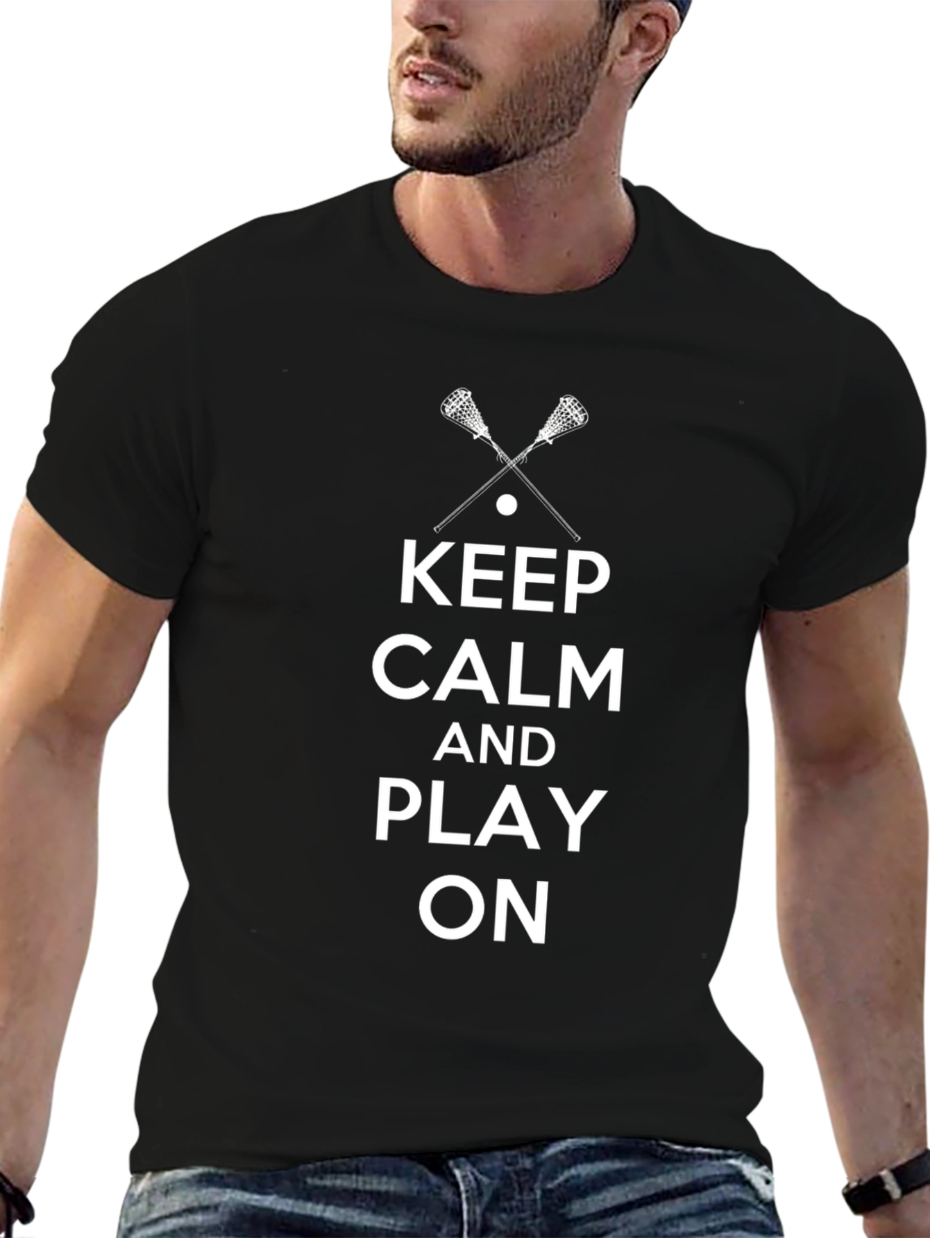 Keep Calm Lacrosse Graphic Tee