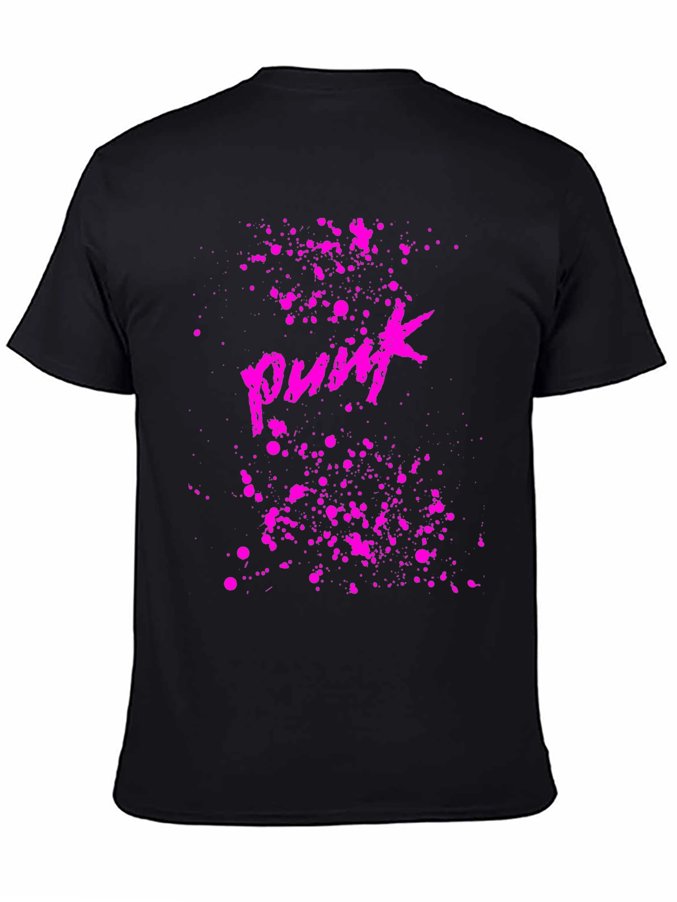 Punk Graphic Tee - Black Cotton T-Shirt