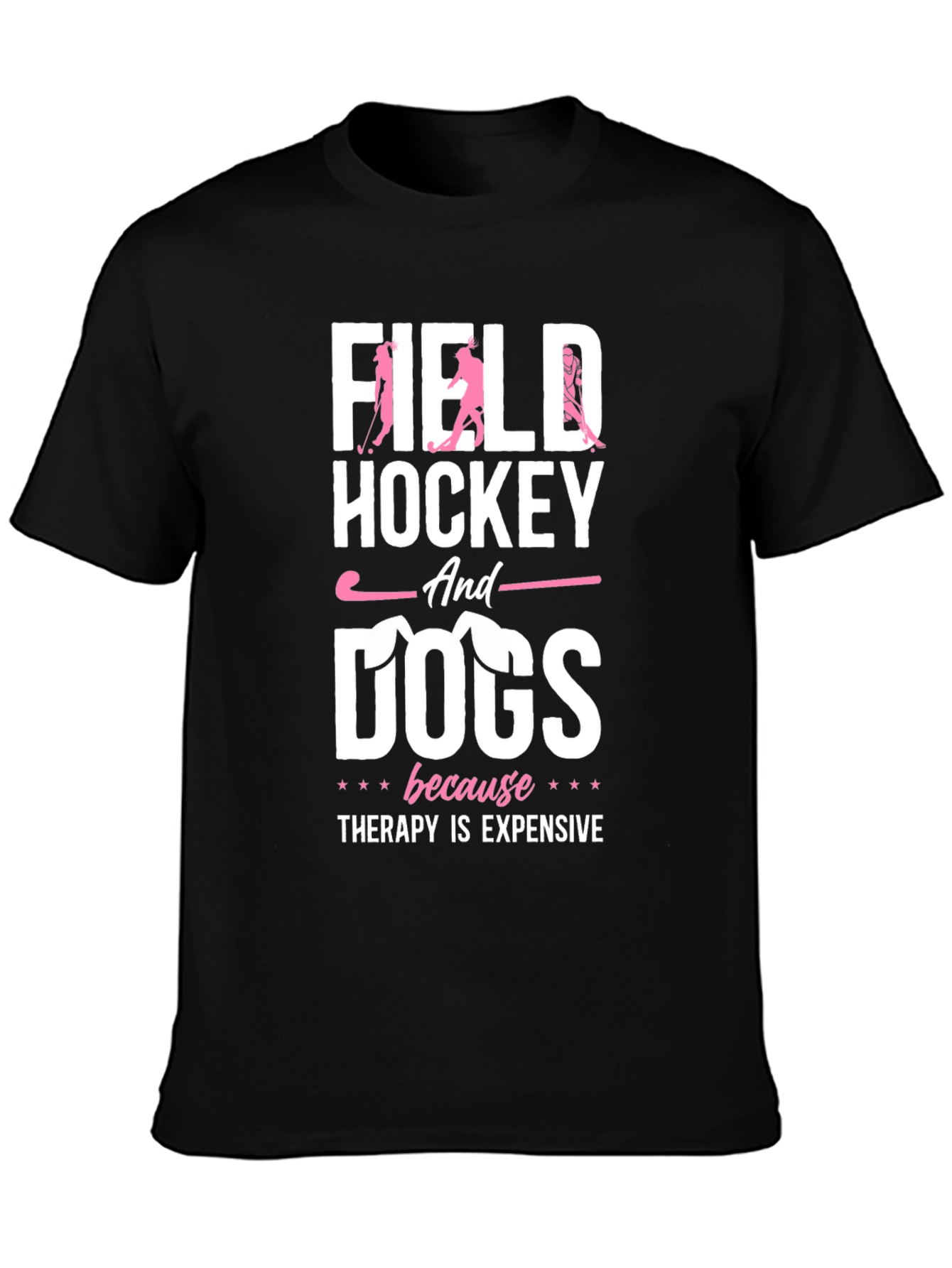 Field Hockey and Dogs Graphic Tee