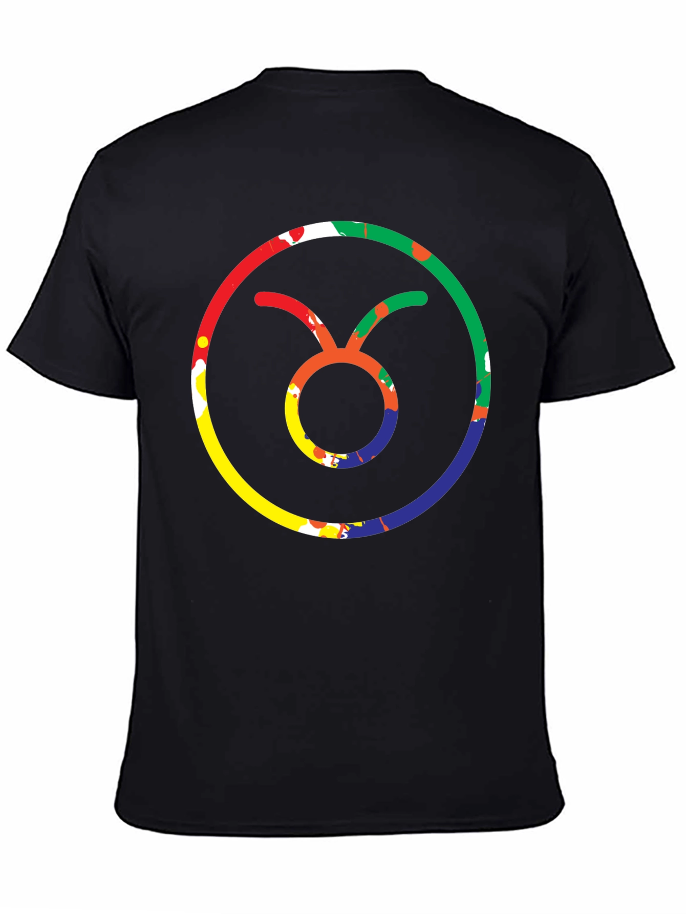 Taurus Zodiac Sign Black T-Shirt