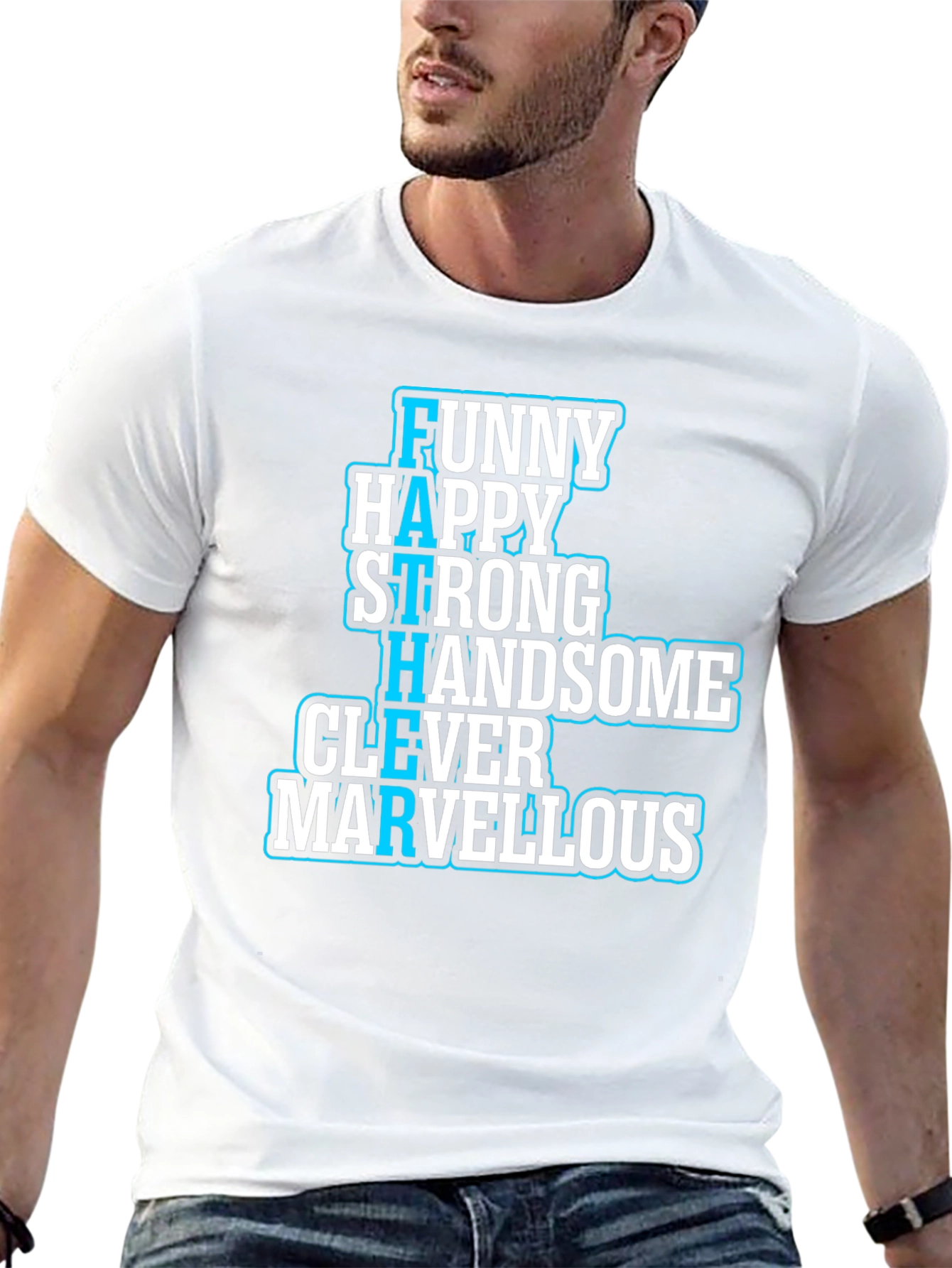 Funny Happy Strong Fathers Day T-Shirt