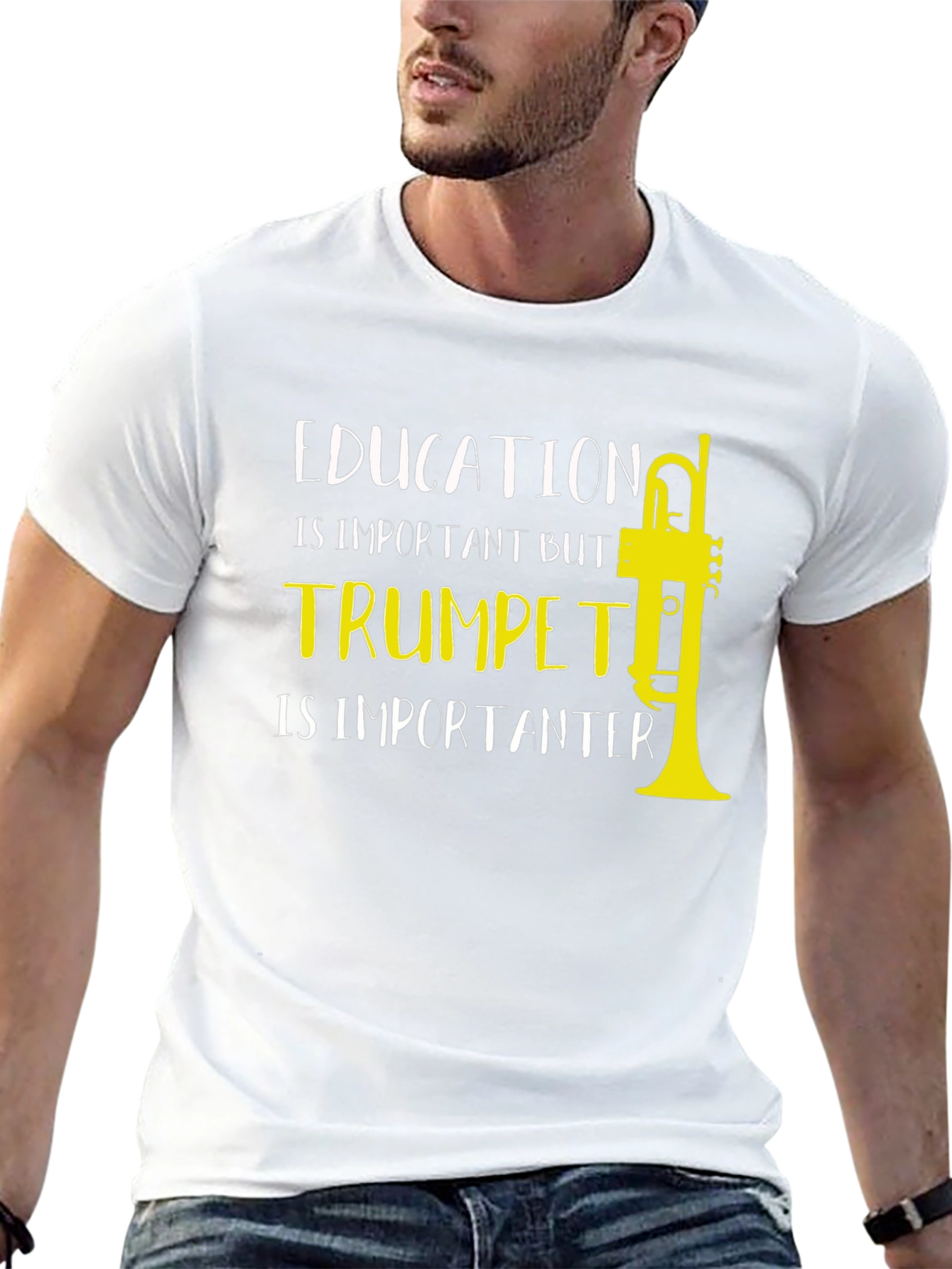 Trumpet Humor T-Shirt: Education is Important