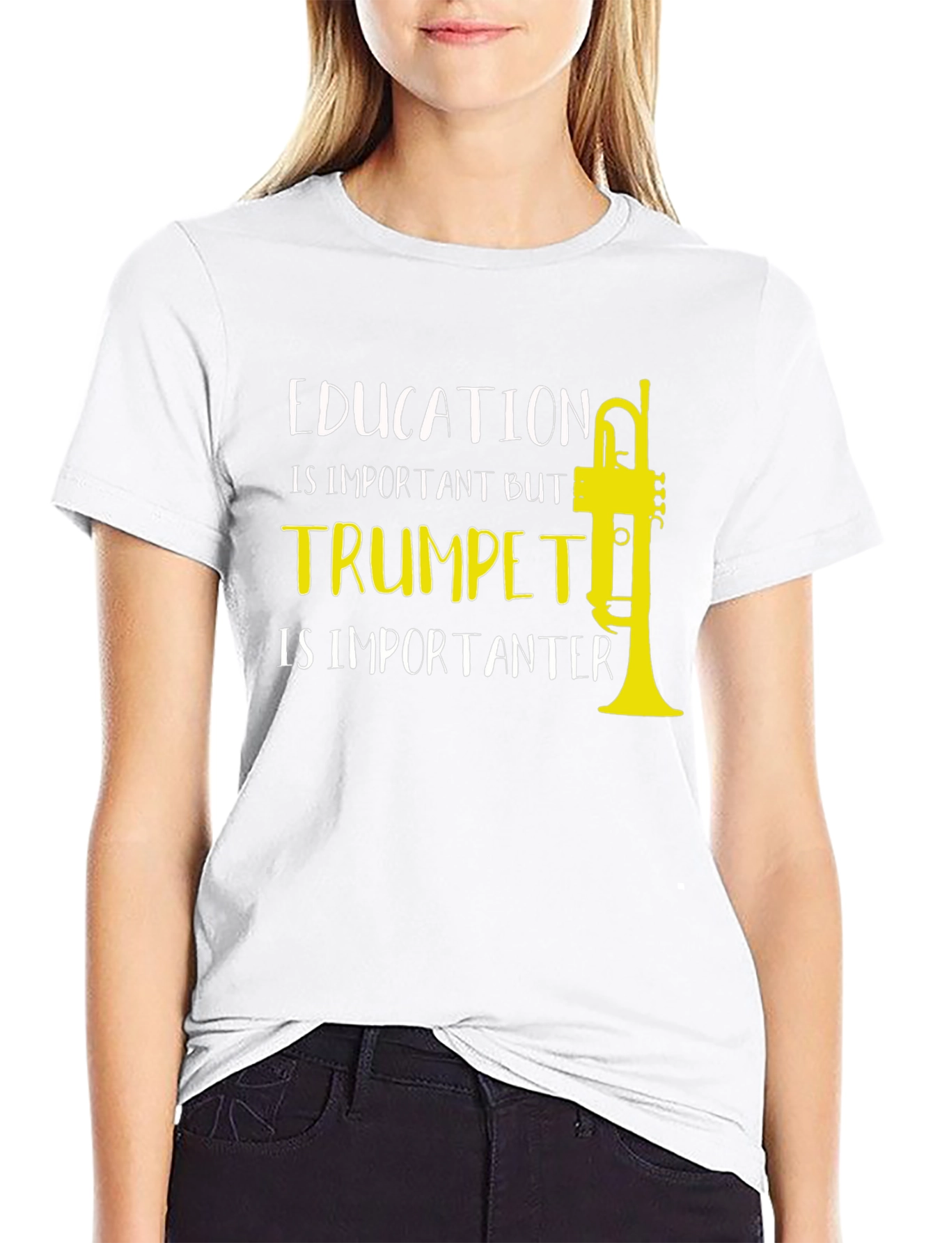 Trumpet Humor T-Shirt: Education is Important