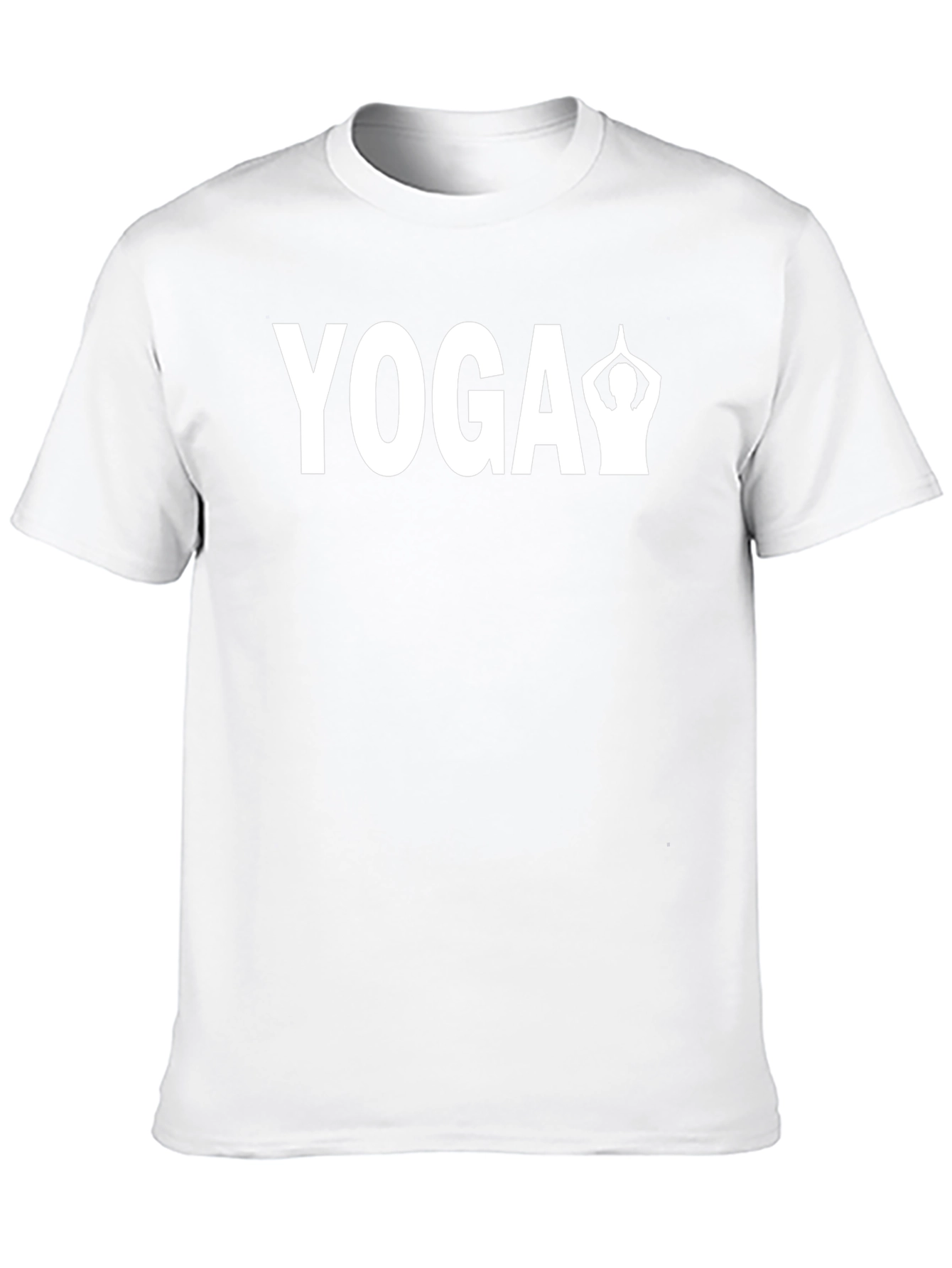 Yoga Pose Graphic Tee - Black Cotton Blend