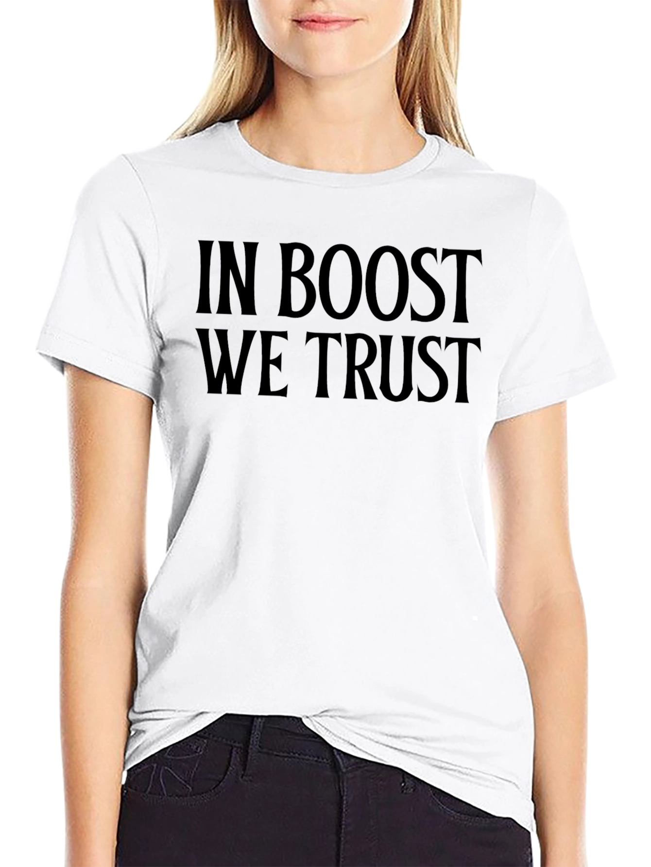 In Boost We Trust Black T-Shirt