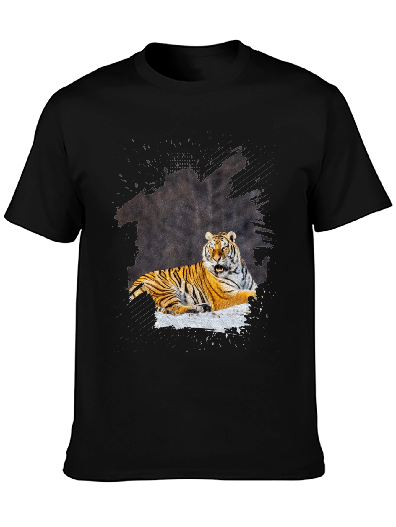 Tiger Graphic Tee - Black Casual T-Shirt