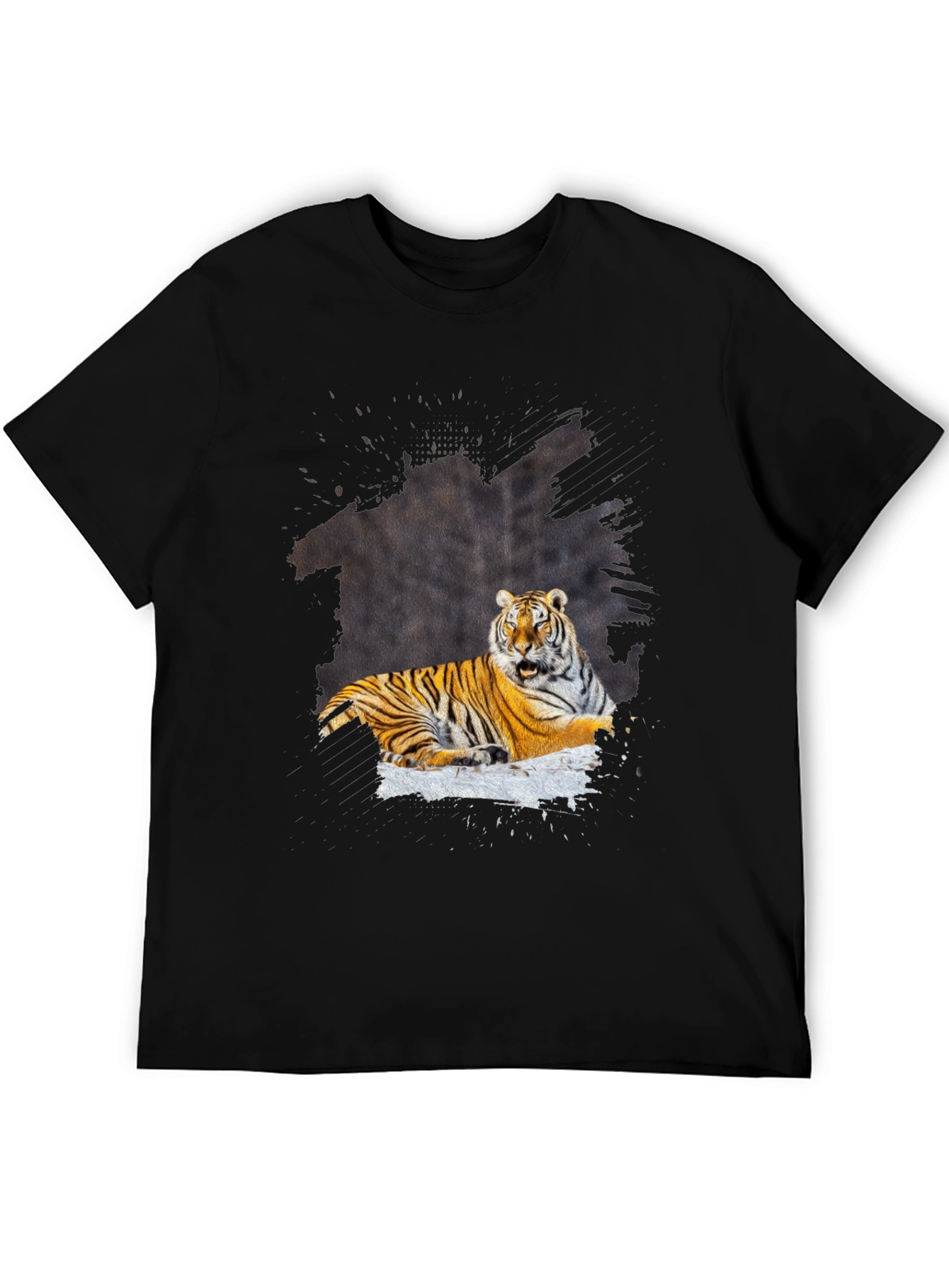 Tiger Graphic Tee - Black Casual T-Shirt