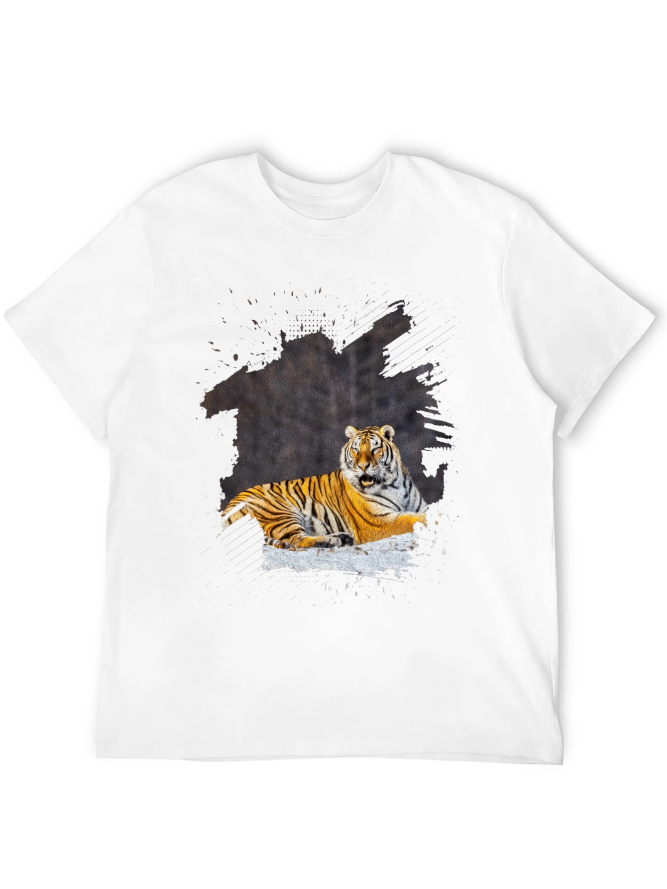 Tiger Graphic Tee - Black Casual T-Shirt