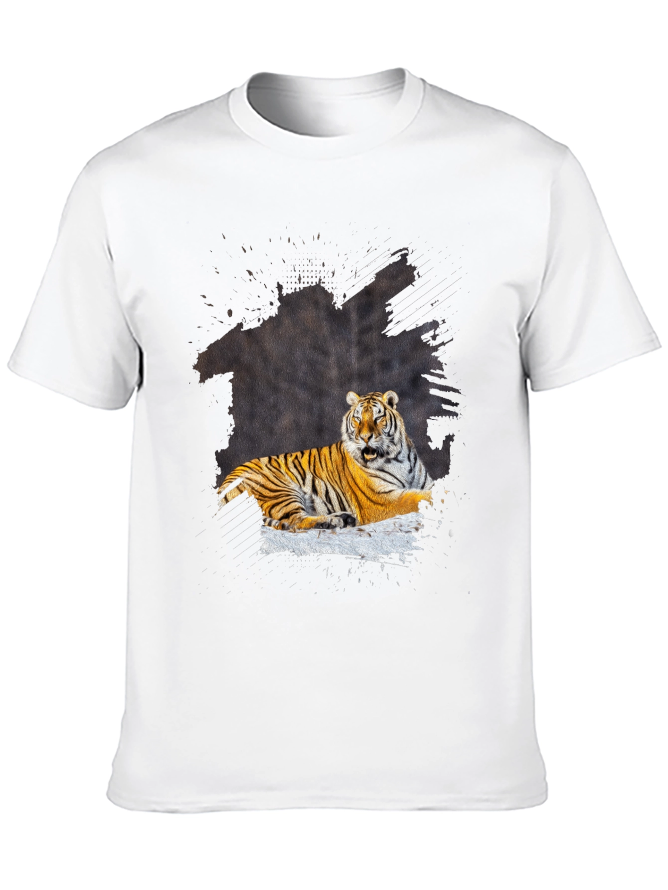 Tiger Graphic Tee - Black Casual T-Shirt