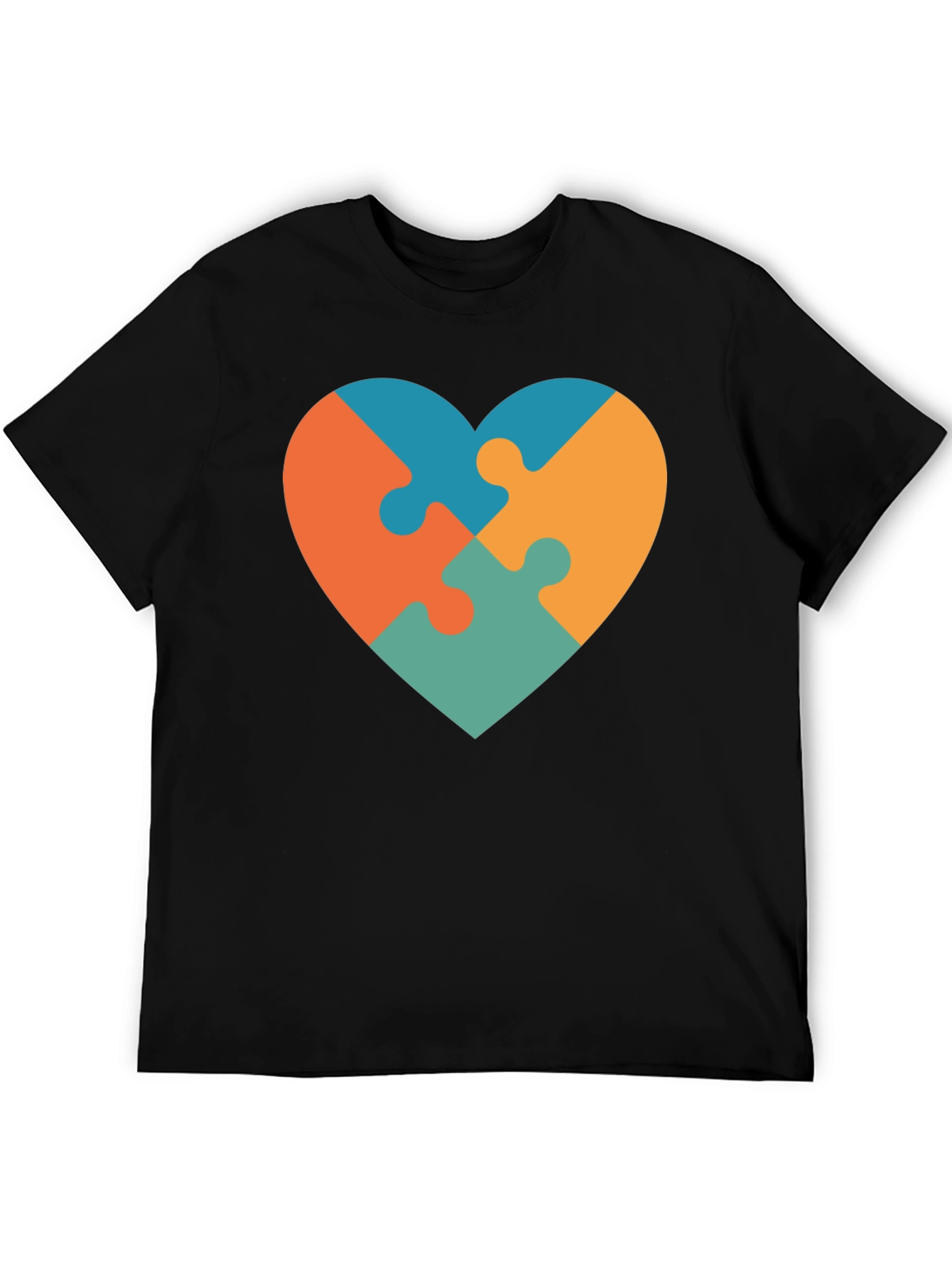 Heart Puzzle Piece T-Shirt - Autism Awareness