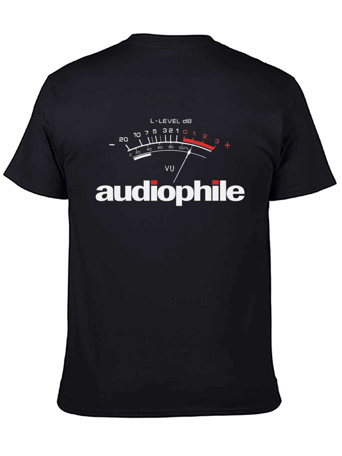 Audiophile VU Meter Graphic T-Shirt - Music Lover Tee