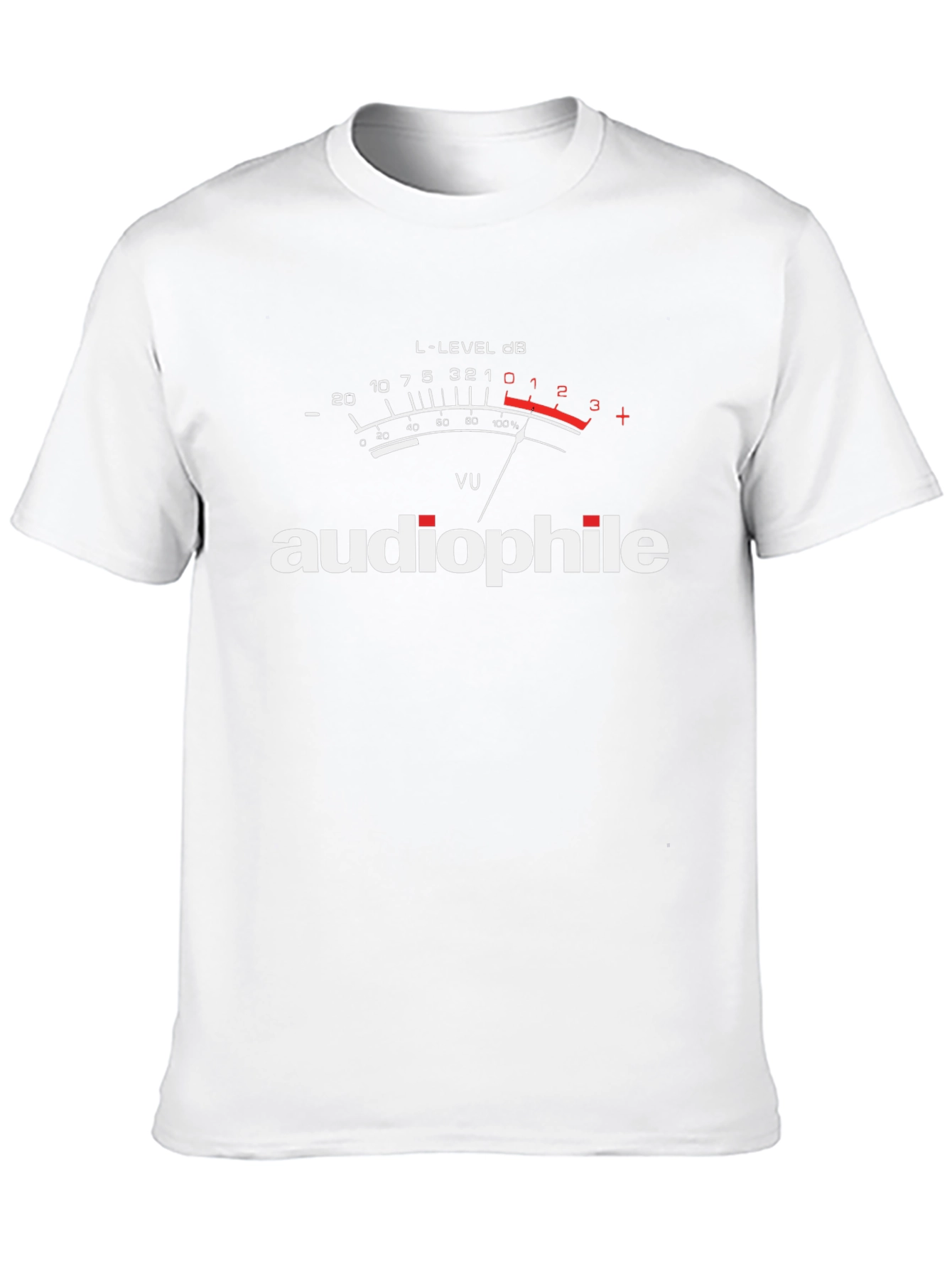 Audiophile VU Meter Graphic T-Shirt - Music Lover Tee