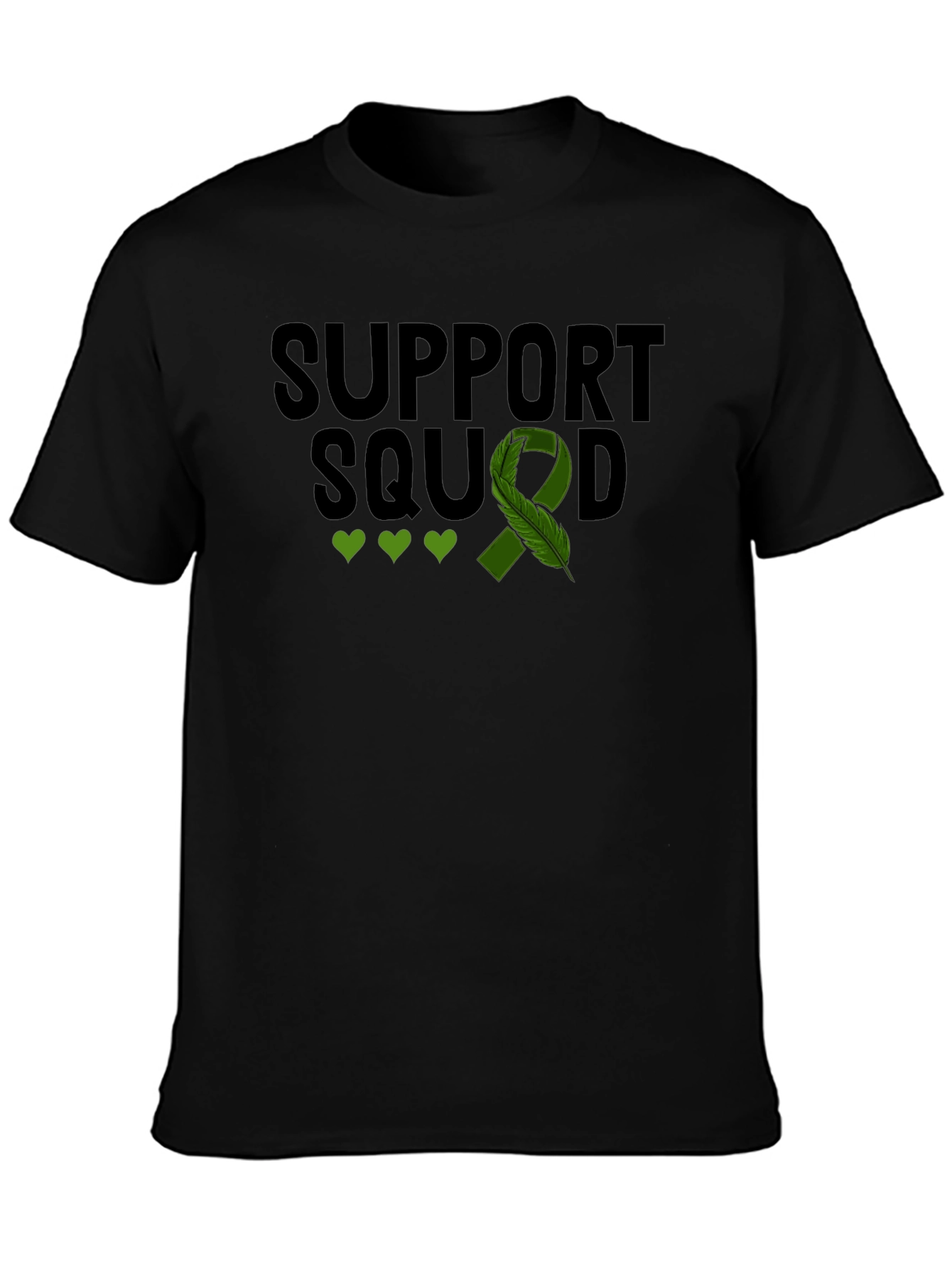 Support Squad T-Shirt - Green Ribbon Mental Health