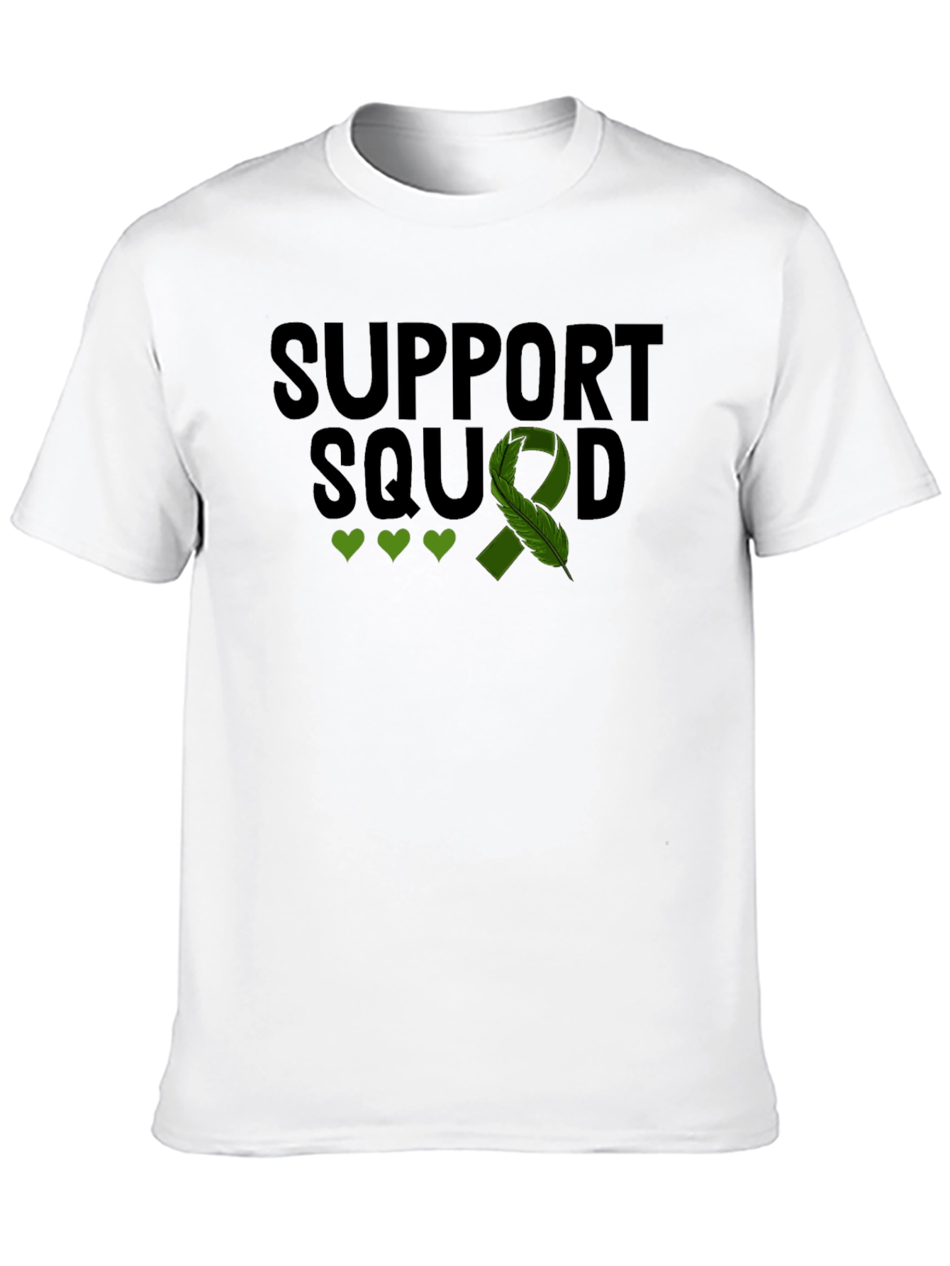 Support Squad T-Shirt - Green Ribbon Mental Health