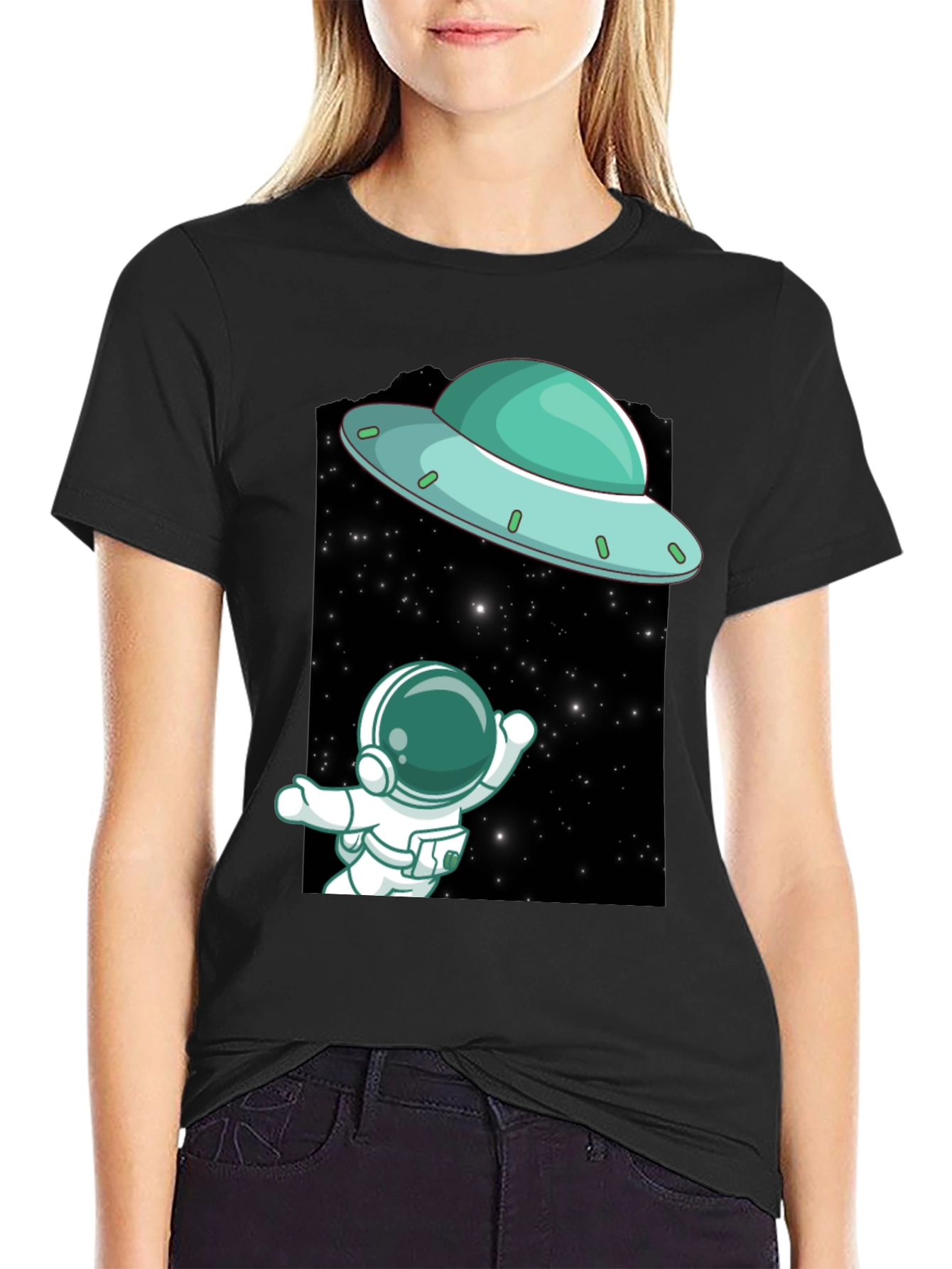 Astronaut & UFO Graphic Tee