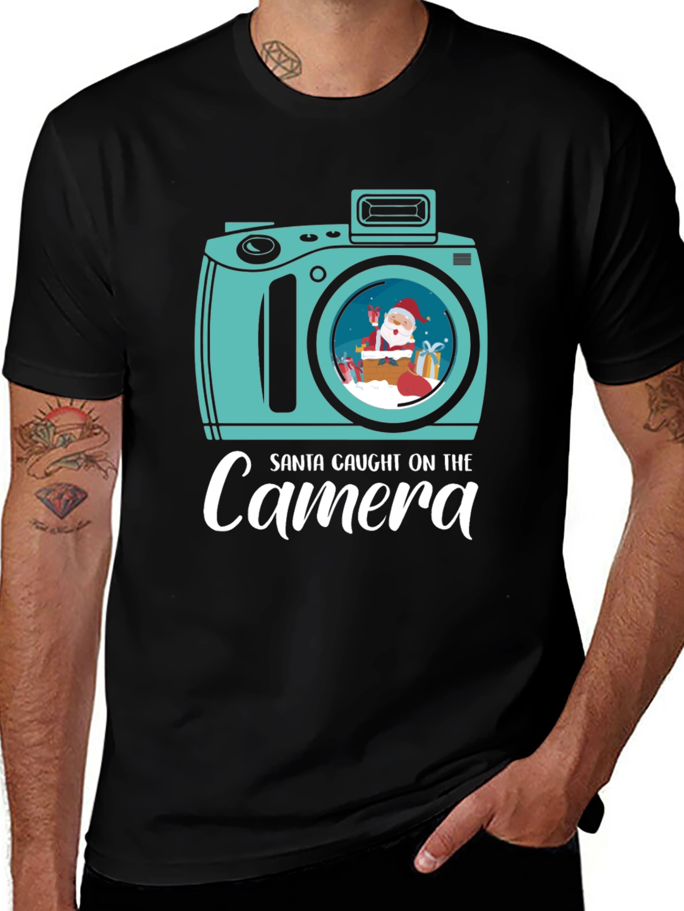 Santa Caught on Camera Graphic Tee