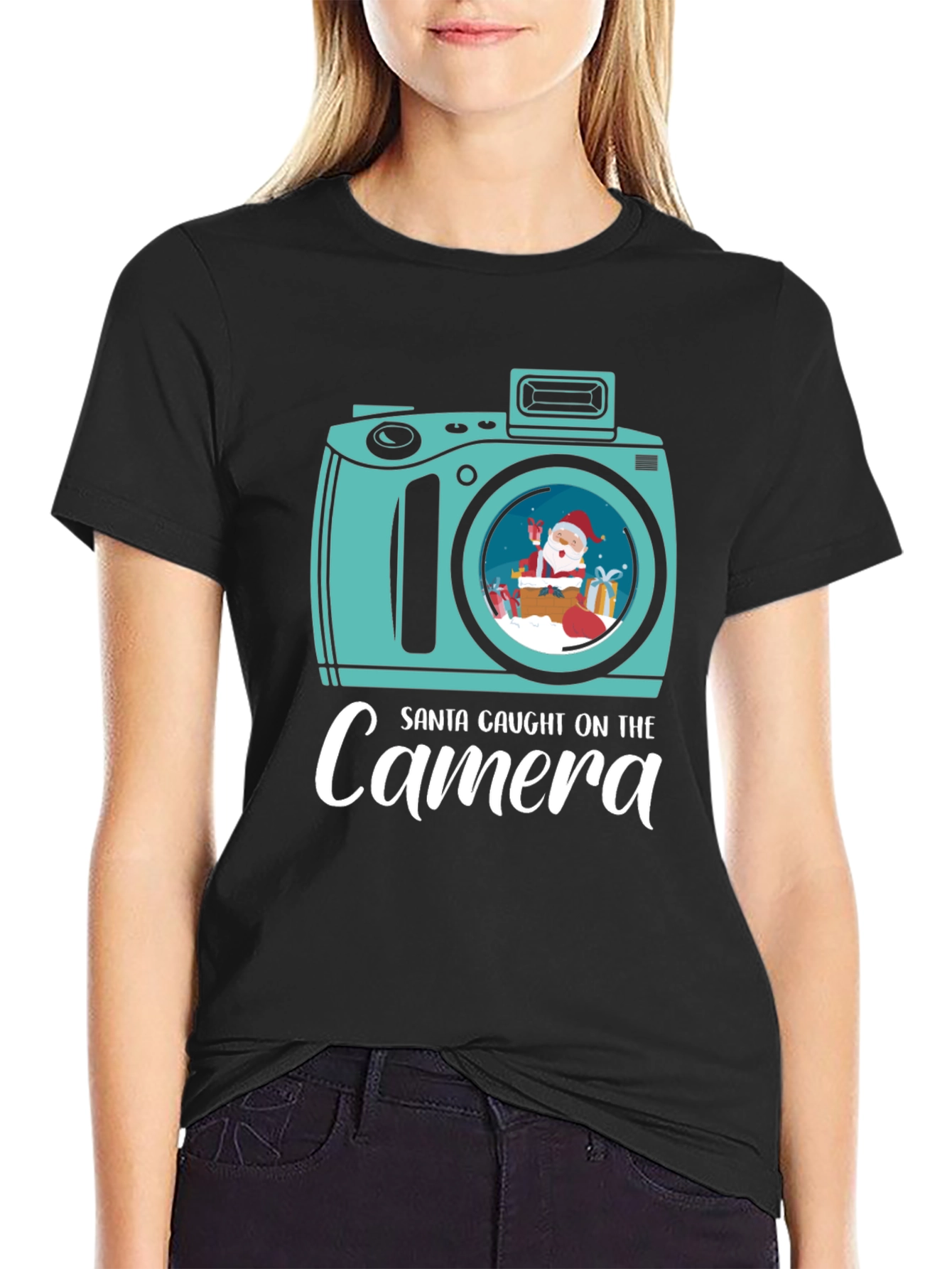 Santa Caught on Camera Graphic Tee