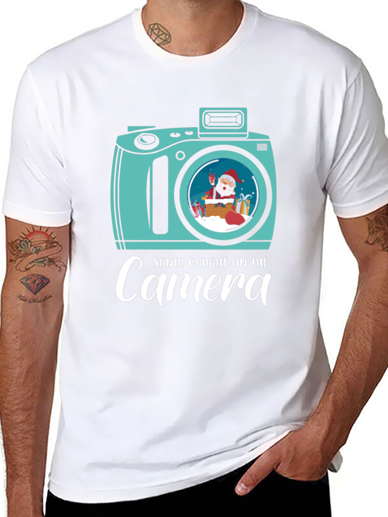 Santa Caught on Camera Graphic Tee
