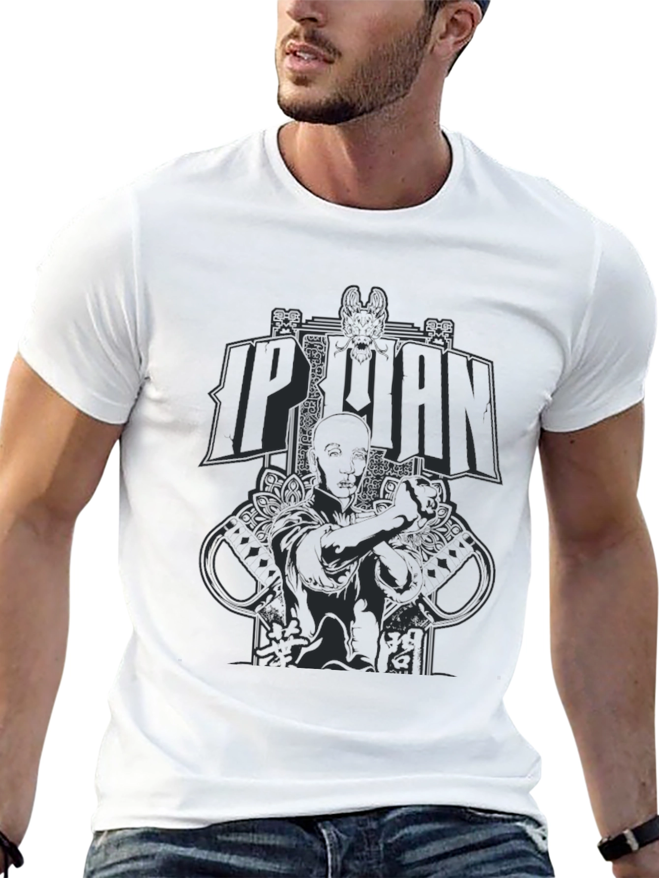 Ip Man Graphic Print Black T-Shirt
