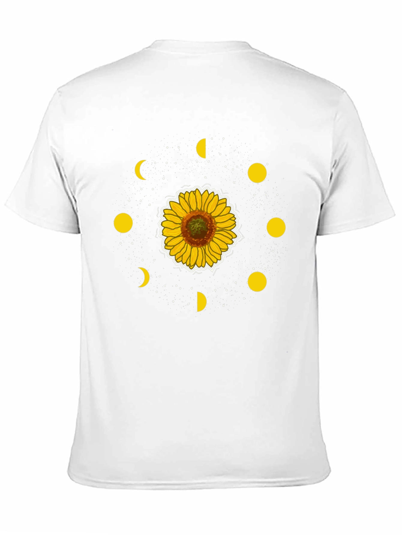 Sunflower Moon Phase Graphic Tee - Black