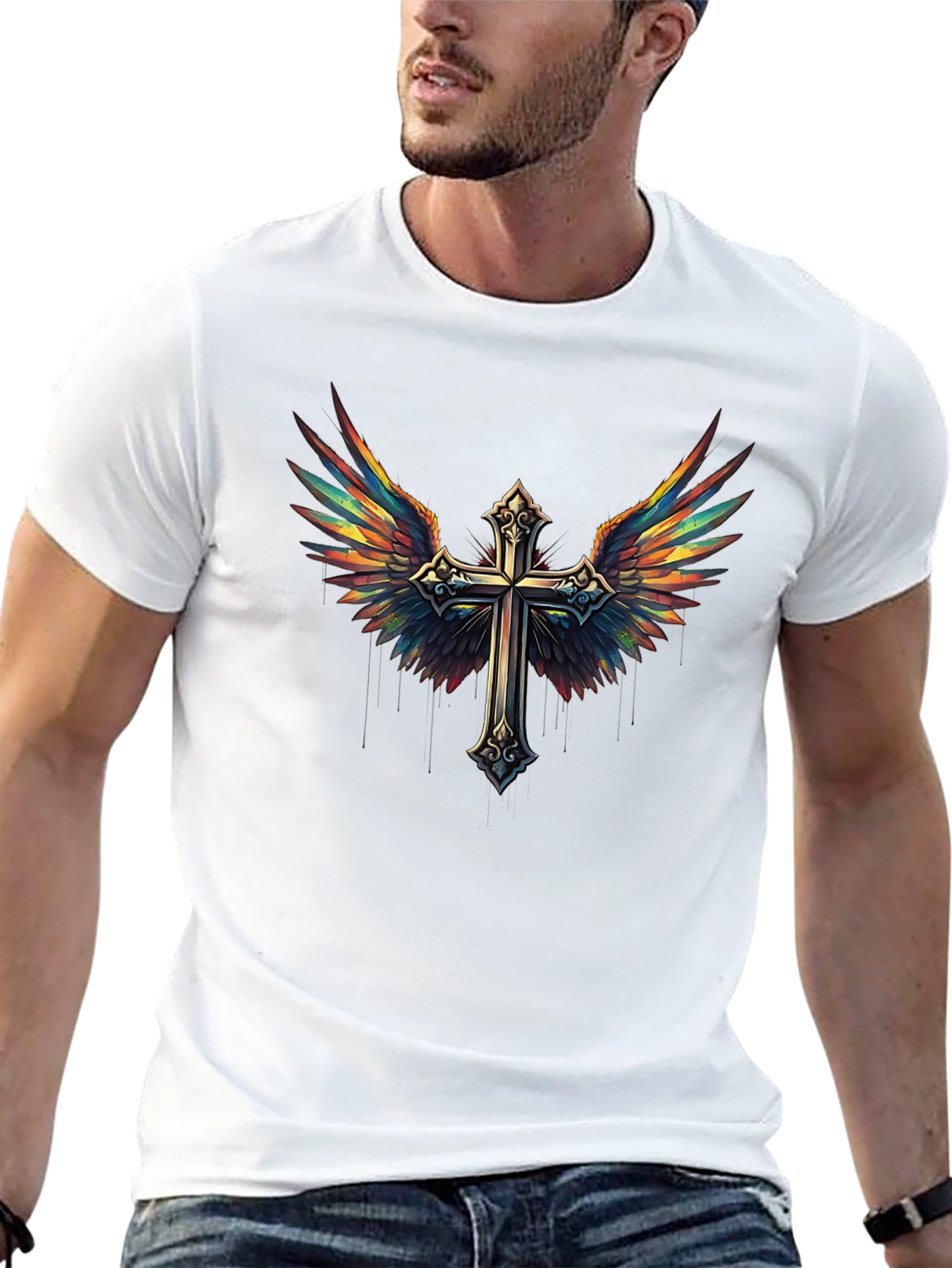 Winged Cross Graphic Tee