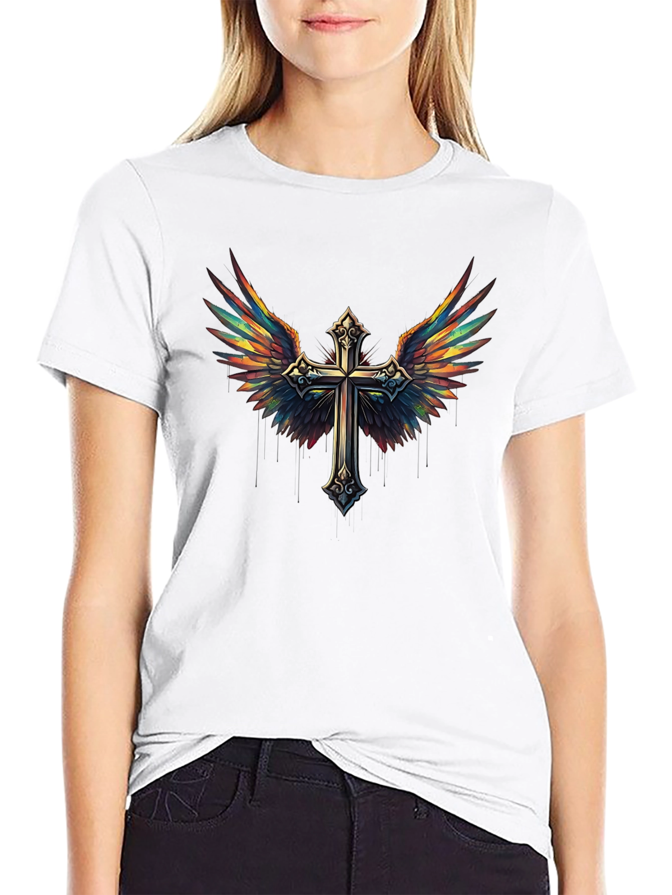 Winged Cross Graphic Tee