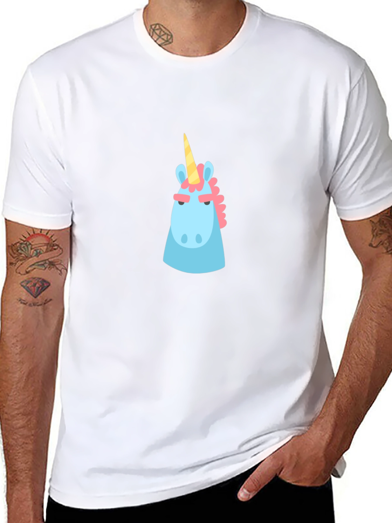 Unicorn Graphic Black T-Shirt