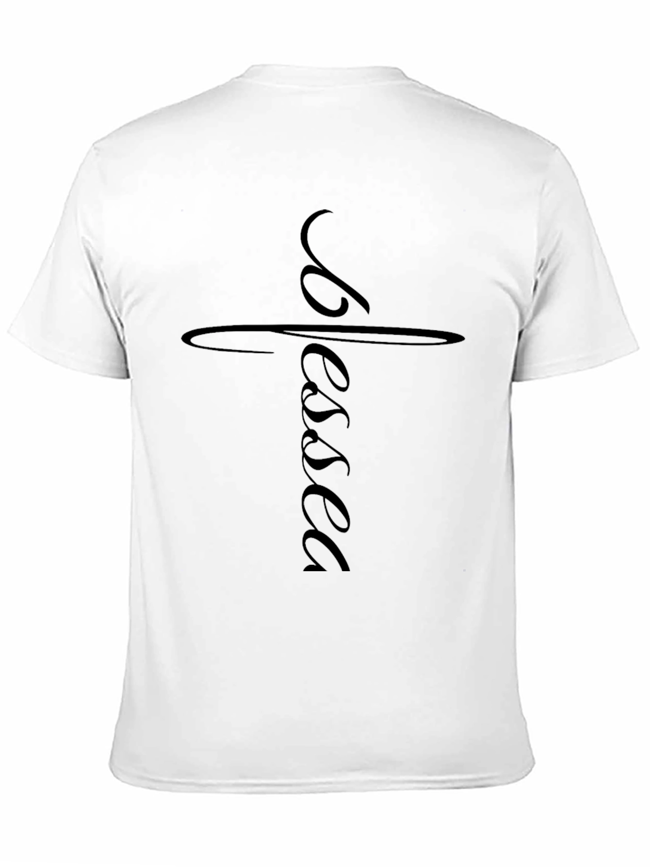 Blessed Cross Graphic Tee - Black