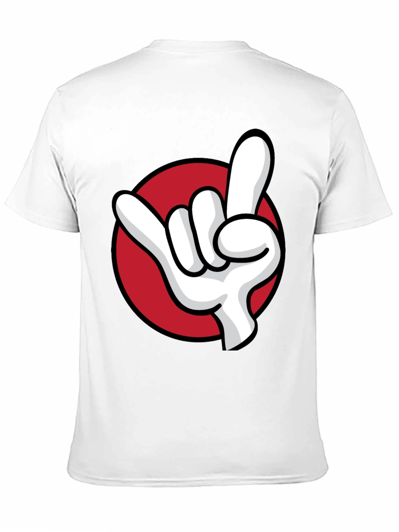 Rock On Hand Graphic Tee - Black Cotton T-Shirt