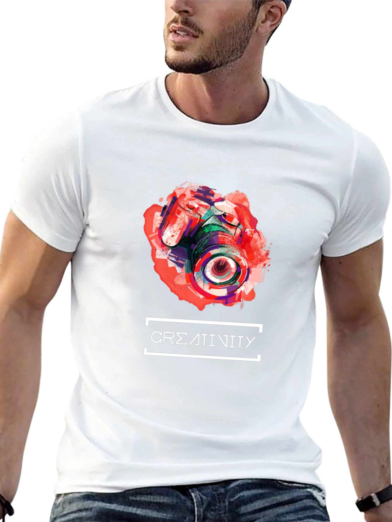 Abstract Camera Creativity T-Shirt - Unique Design
