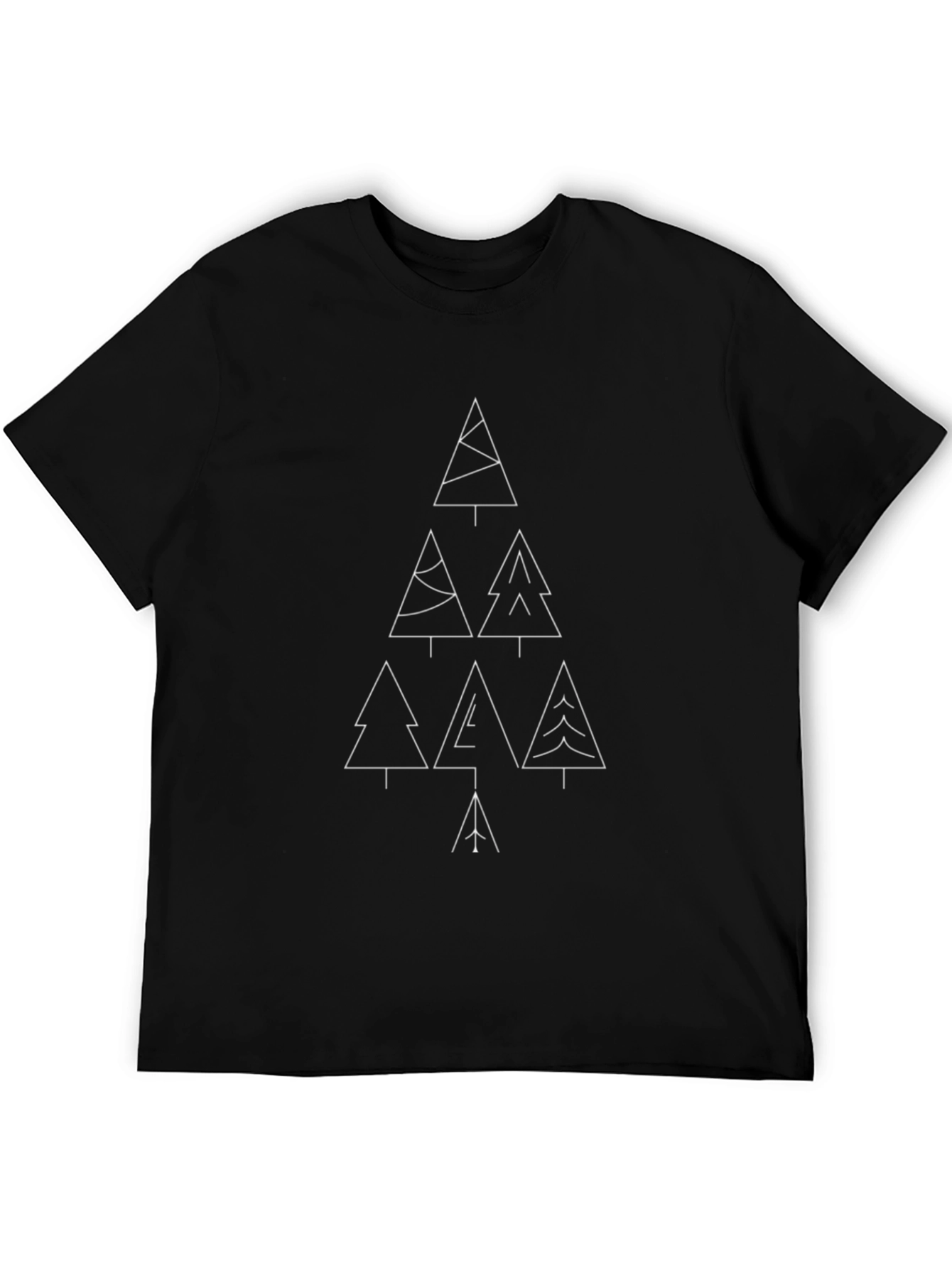 Geometric Christmas Tree Graphic Tee