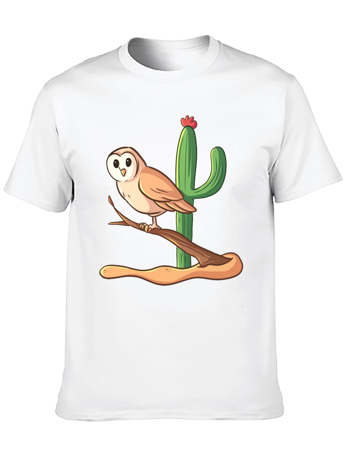 Owl & Cactus Graphic Tee - Desert Style Shirt