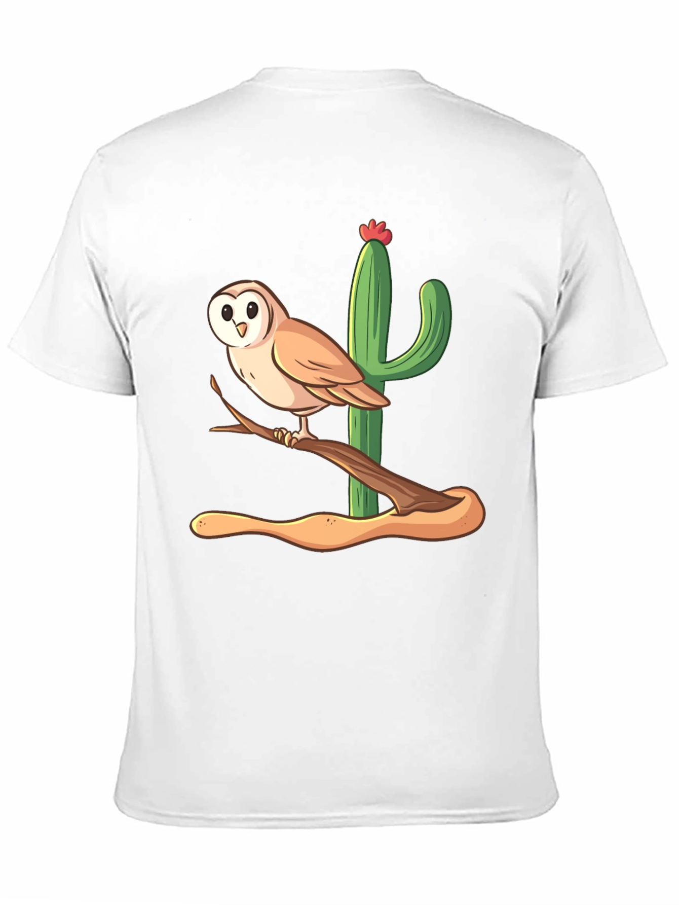 Owl & Cactus Graphic Tee - Desert Style Shirt