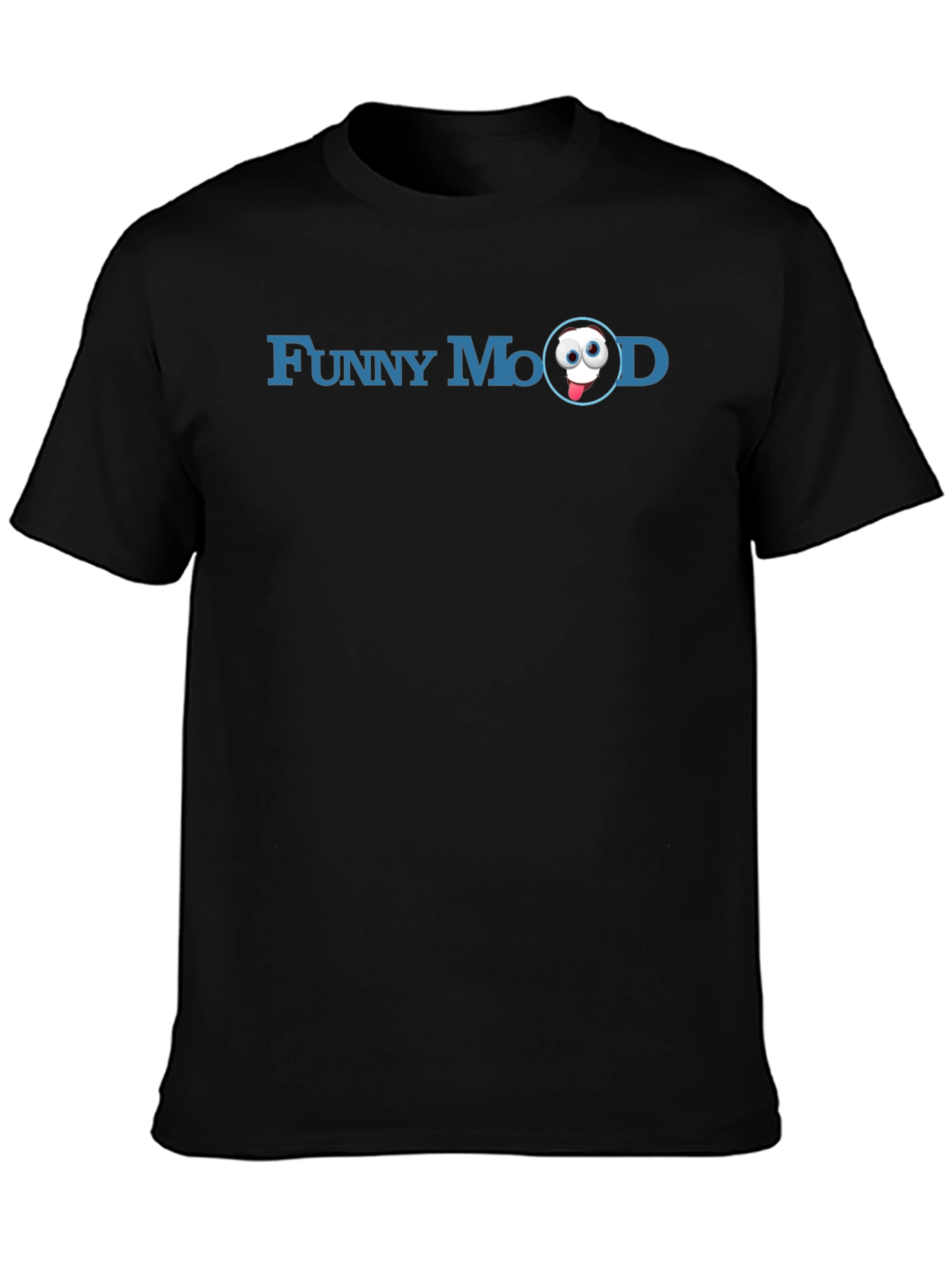 Funny Mood Graphic Tee - Soft Black Cotton T-Shirt