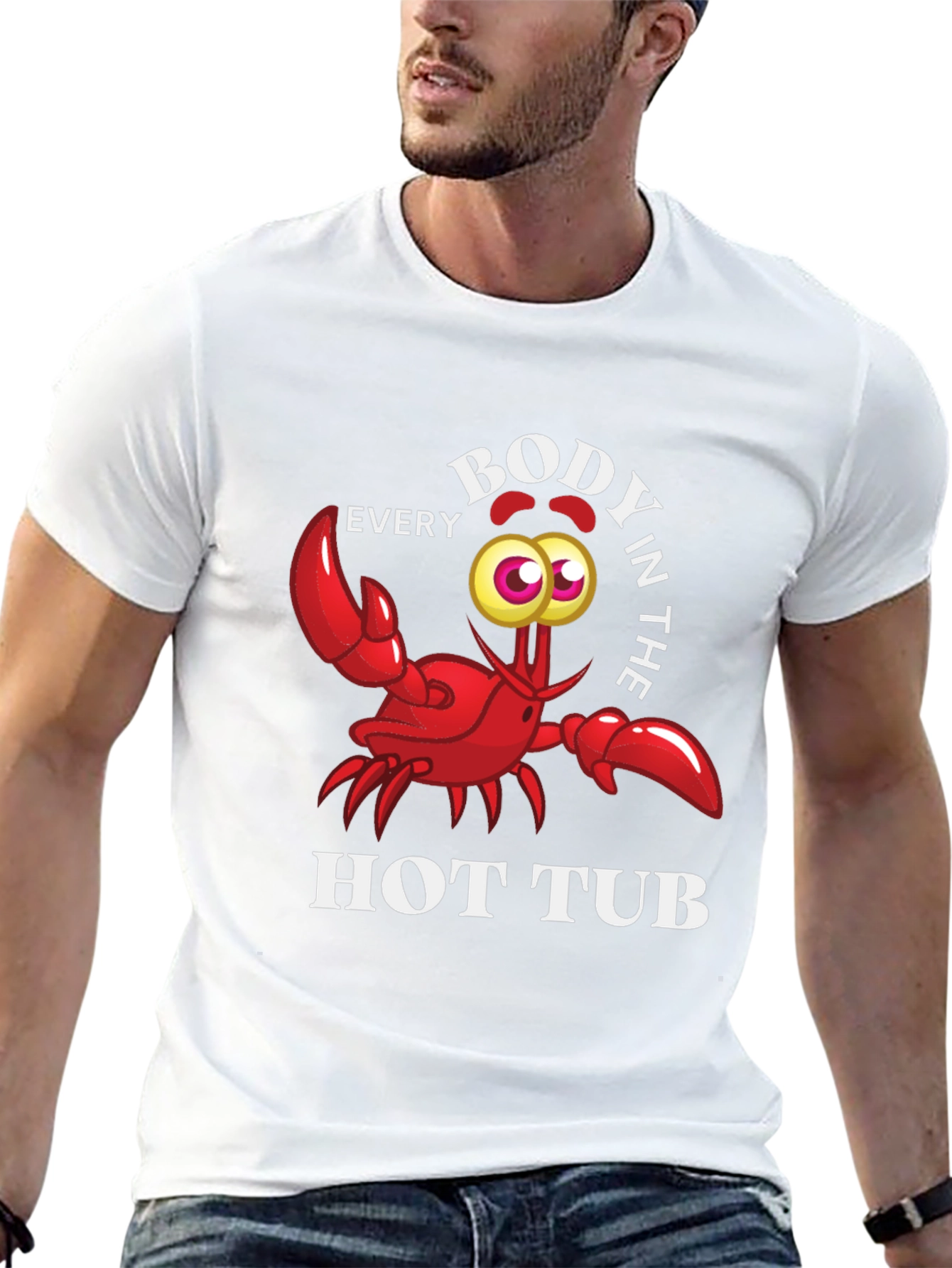 Every Body in the Hot Tub Black Graphic T-Shirt