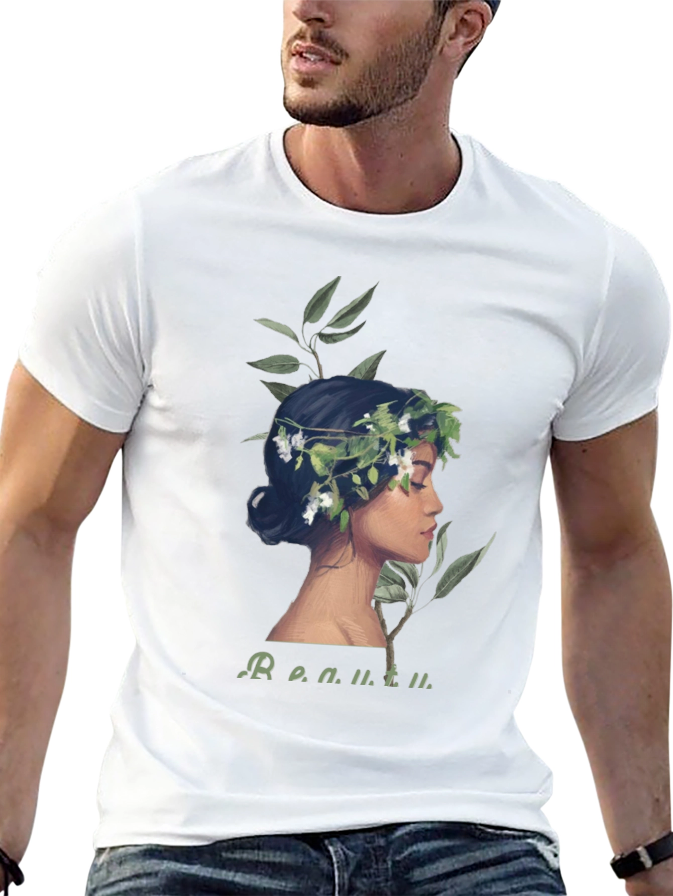 Floral Crown Woman Graphic Tee - Beauty Defined