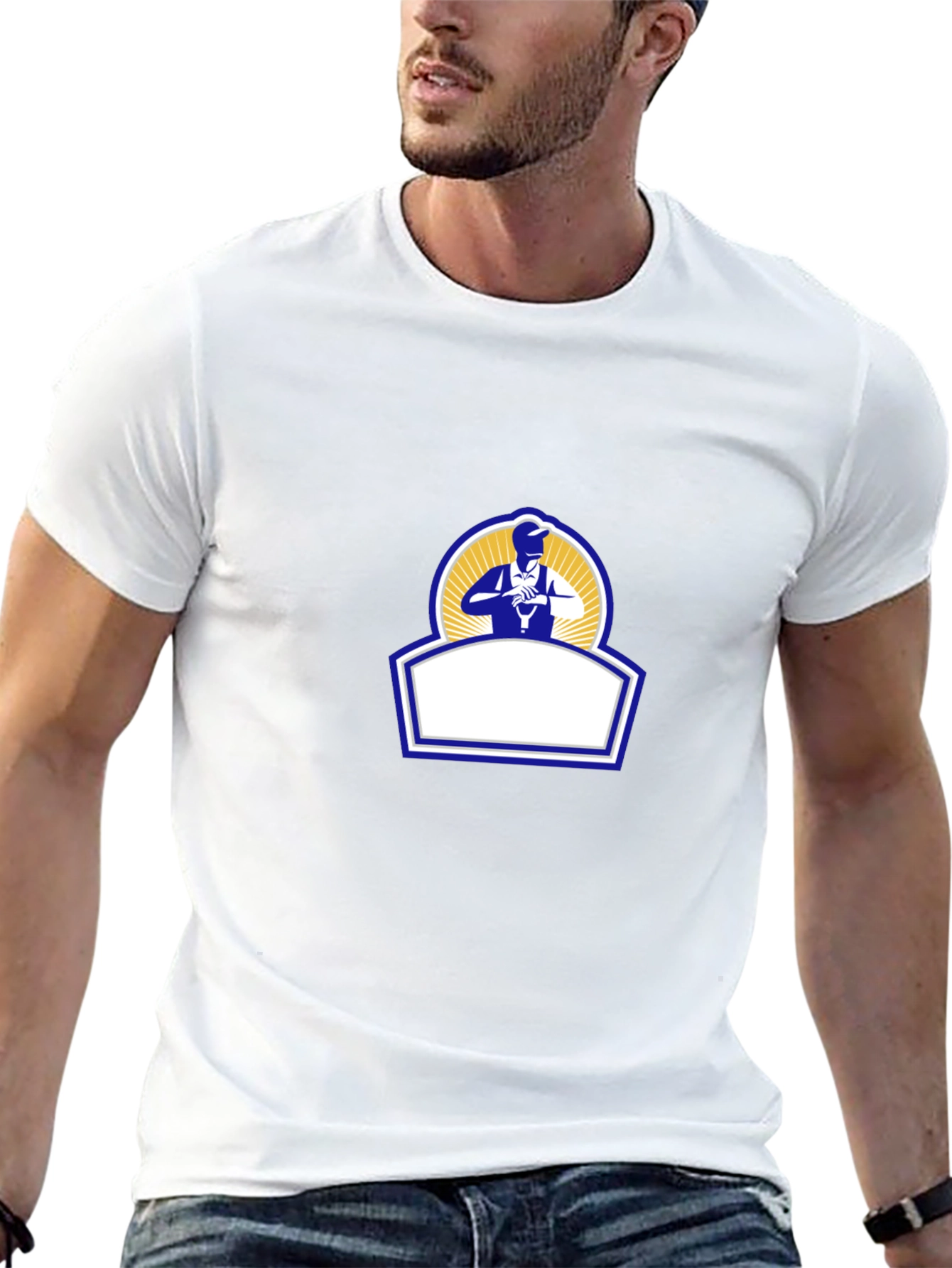Black Graphic Tee - Electrician Design