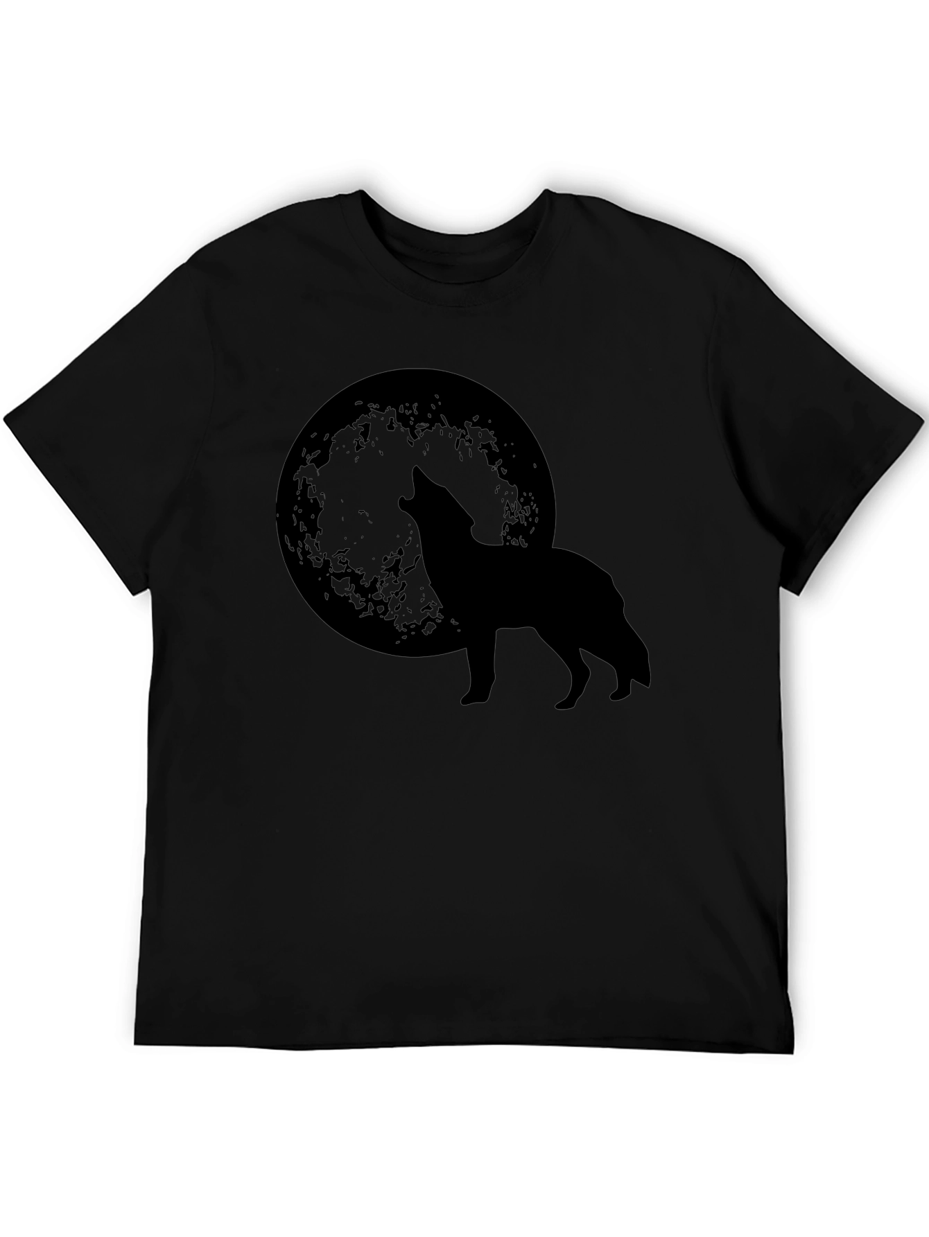 Wolf Howling at Moon Graphic T-Shirt