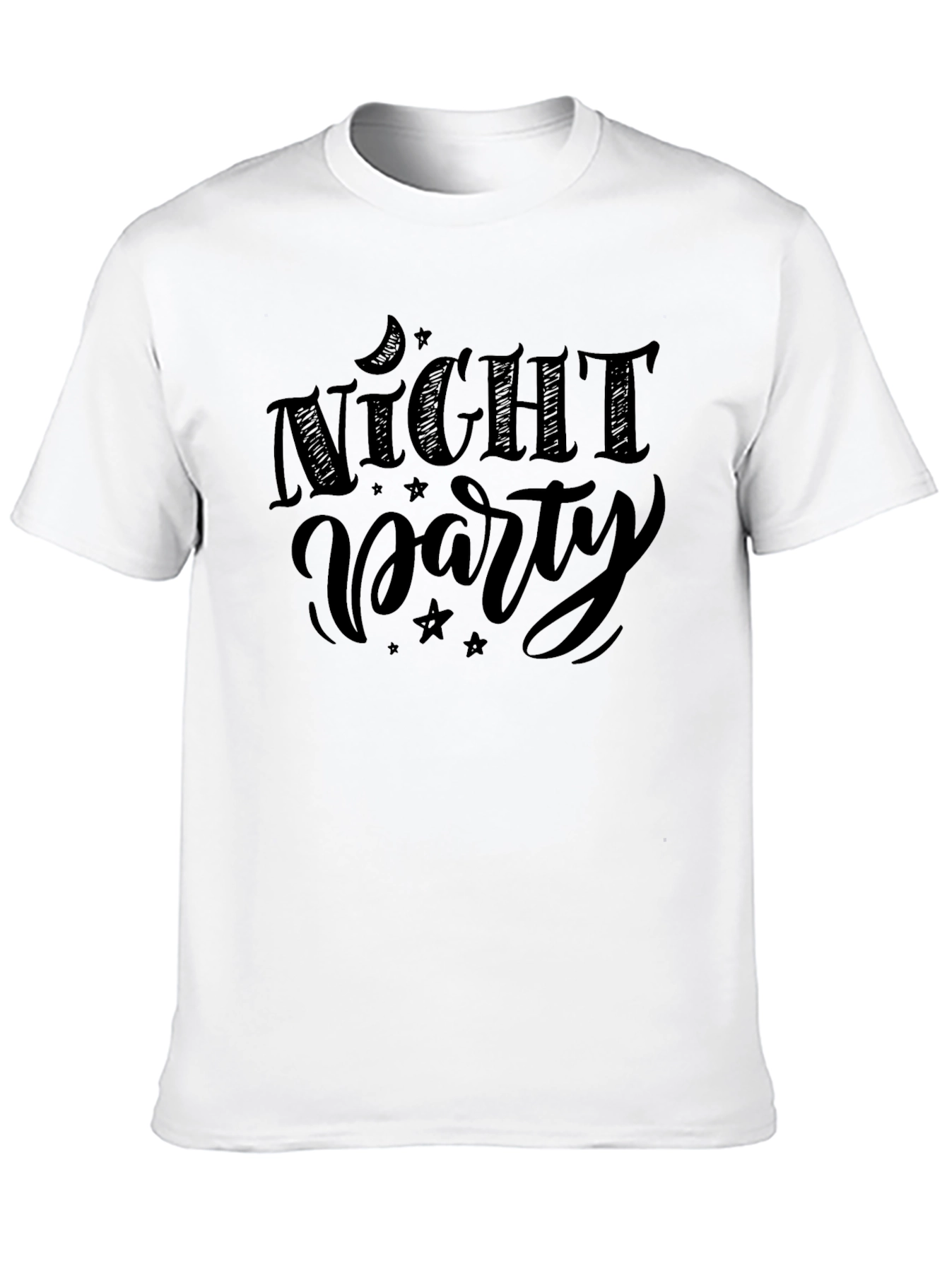 Night Party Graphic Tee - Stylish Black T-Shirt