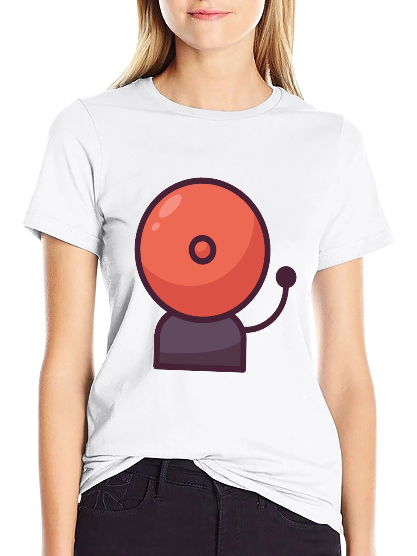 Ringing School Bell Graphic Tee - Black Cotton T-Shirt