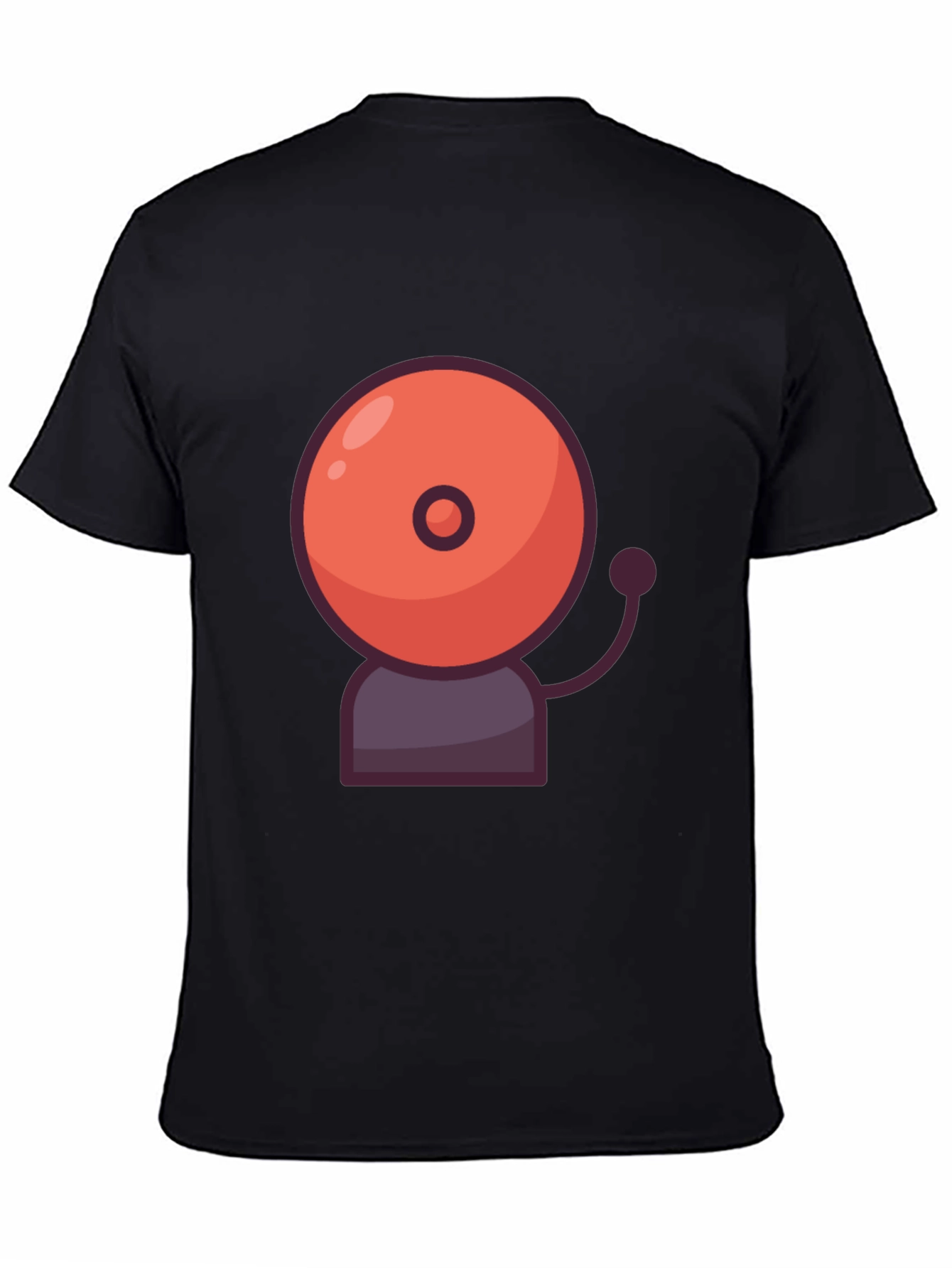 Ringing School Bell Graphic Tee - Black Cotton T-Shirt
